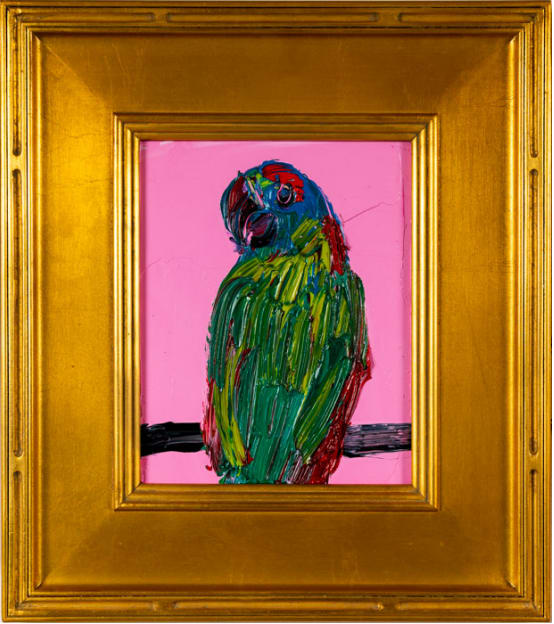 Hunt Slonem, "Lavender Nape Amazon", 2022