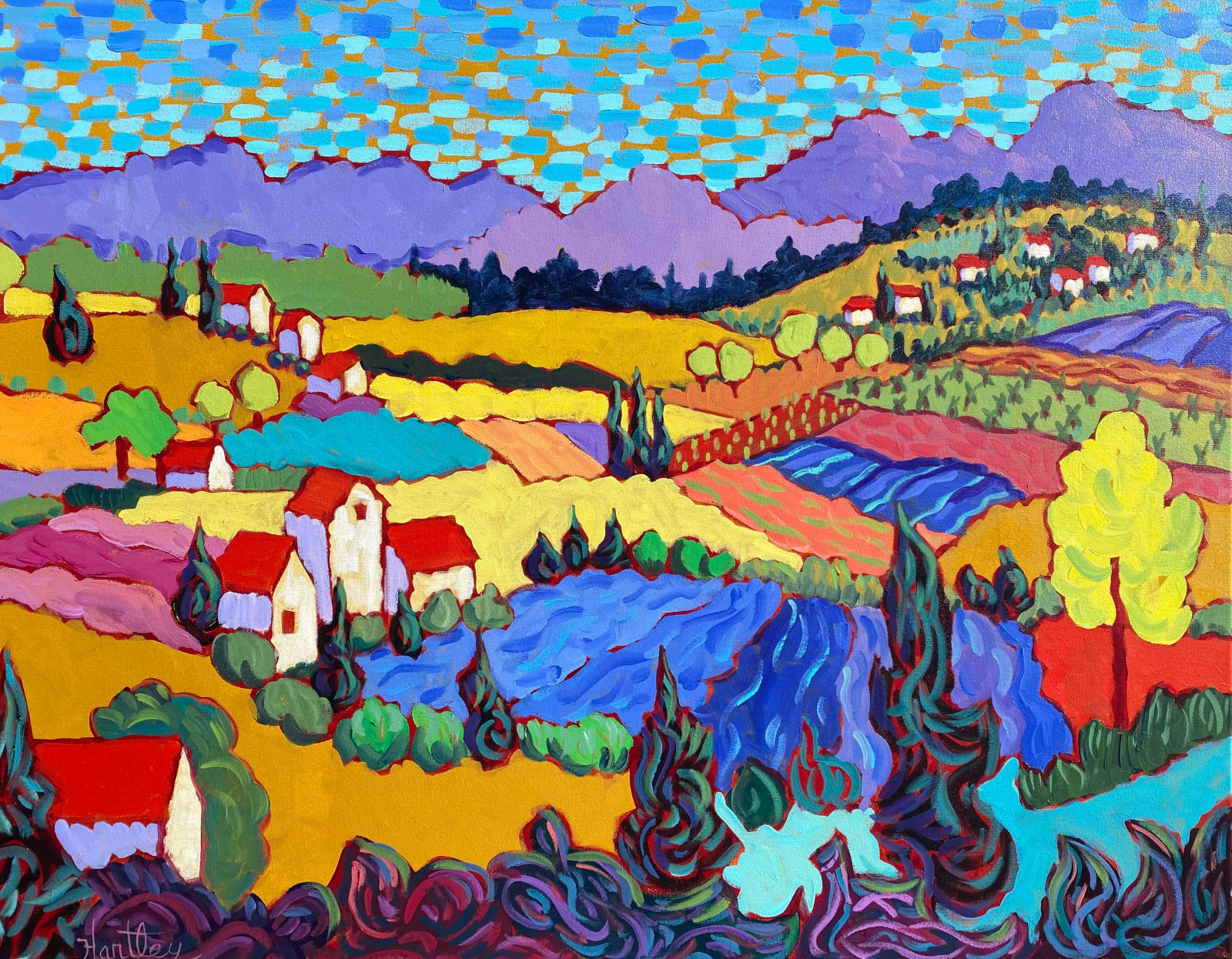 Claudia Hartley, "Painting the Countryside", 2022