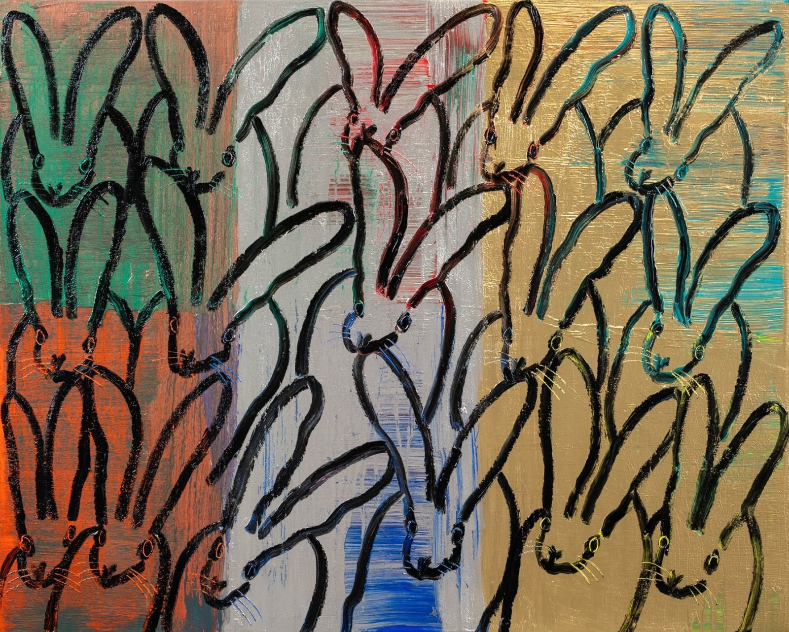 Hunt Slonem, "Hop Scotch Hutch", 2023