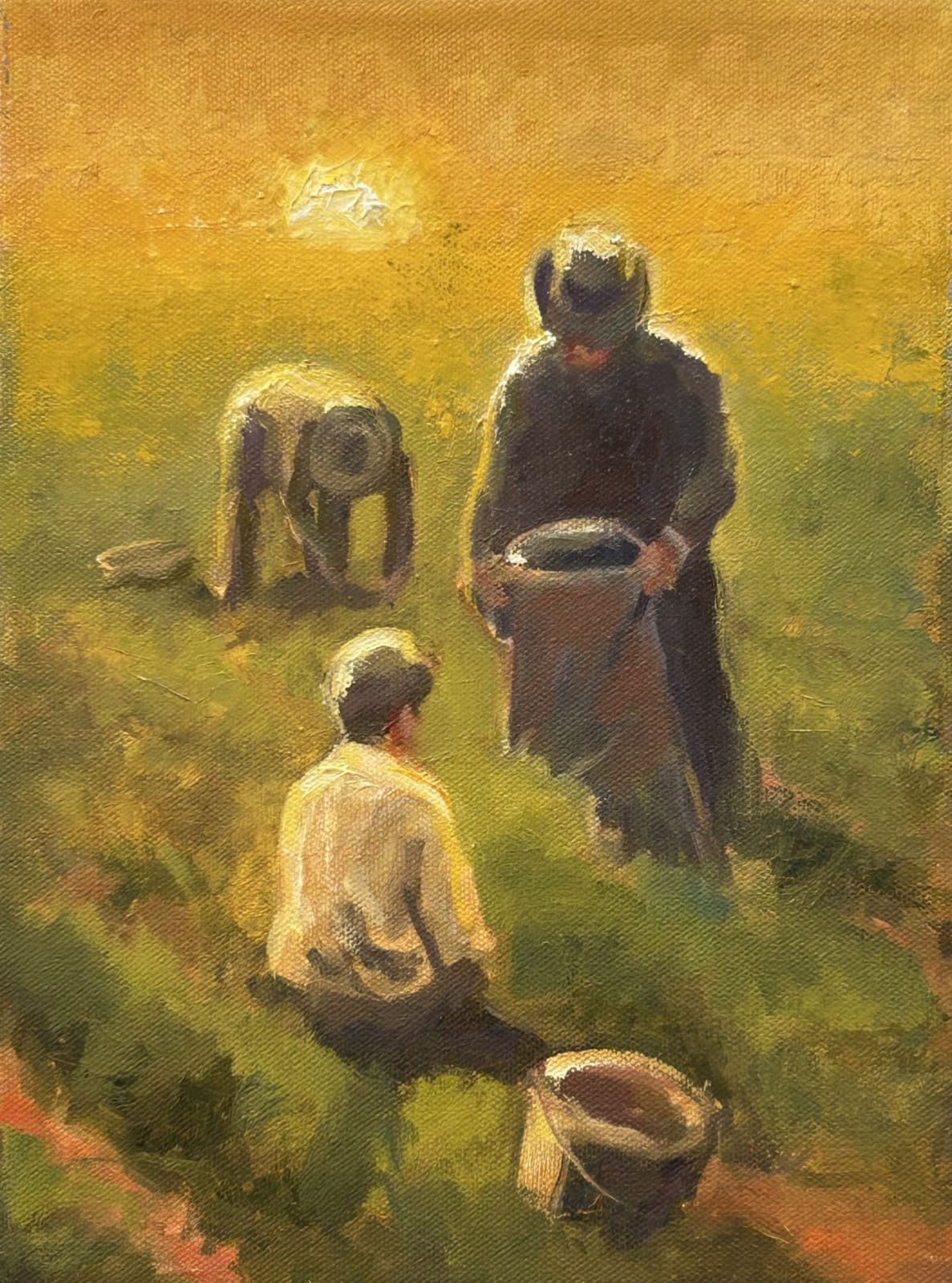 Gary Ernest Smith, "Picking Peas", 2025