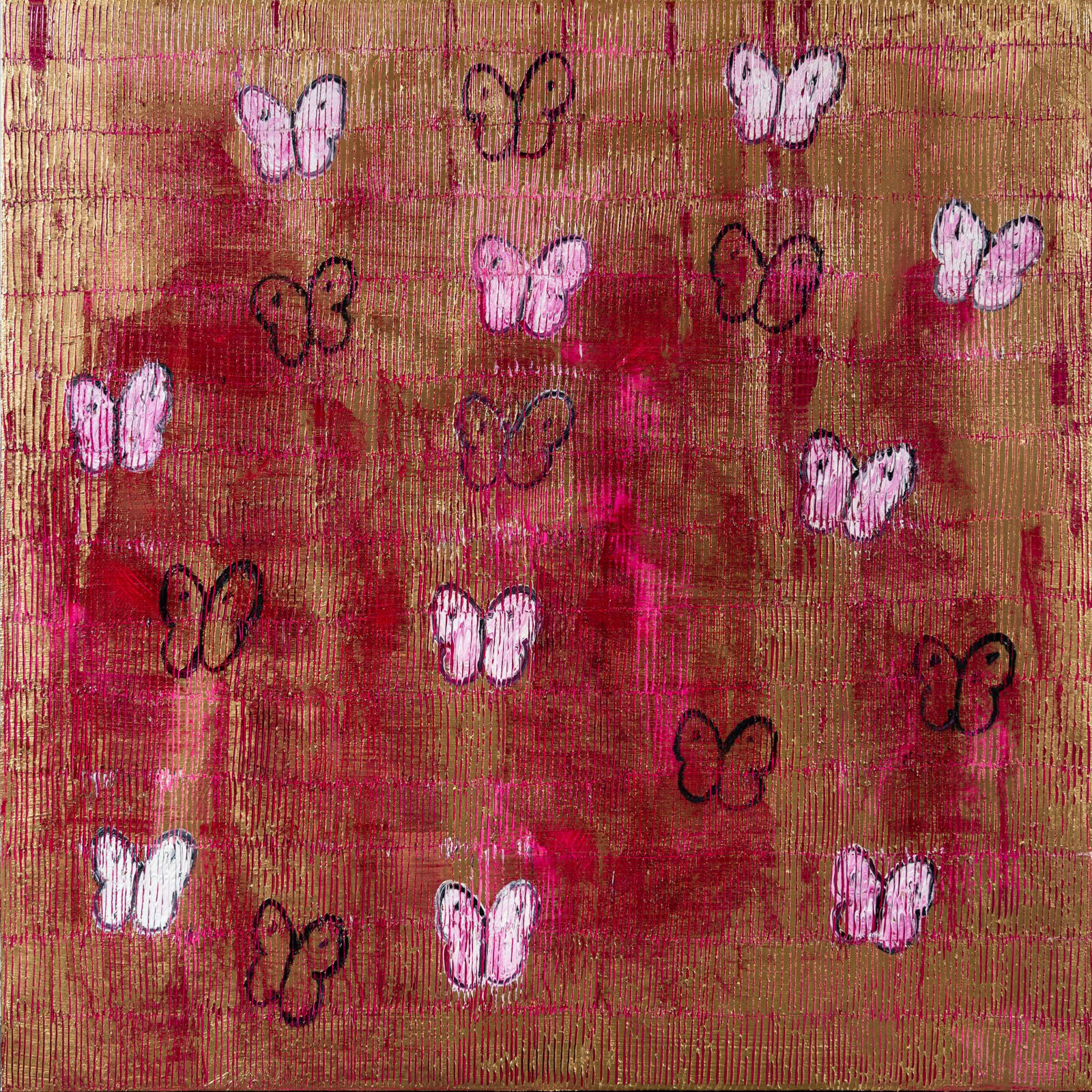 Hunt Slonem, "Magenta Ascension" , 2022
