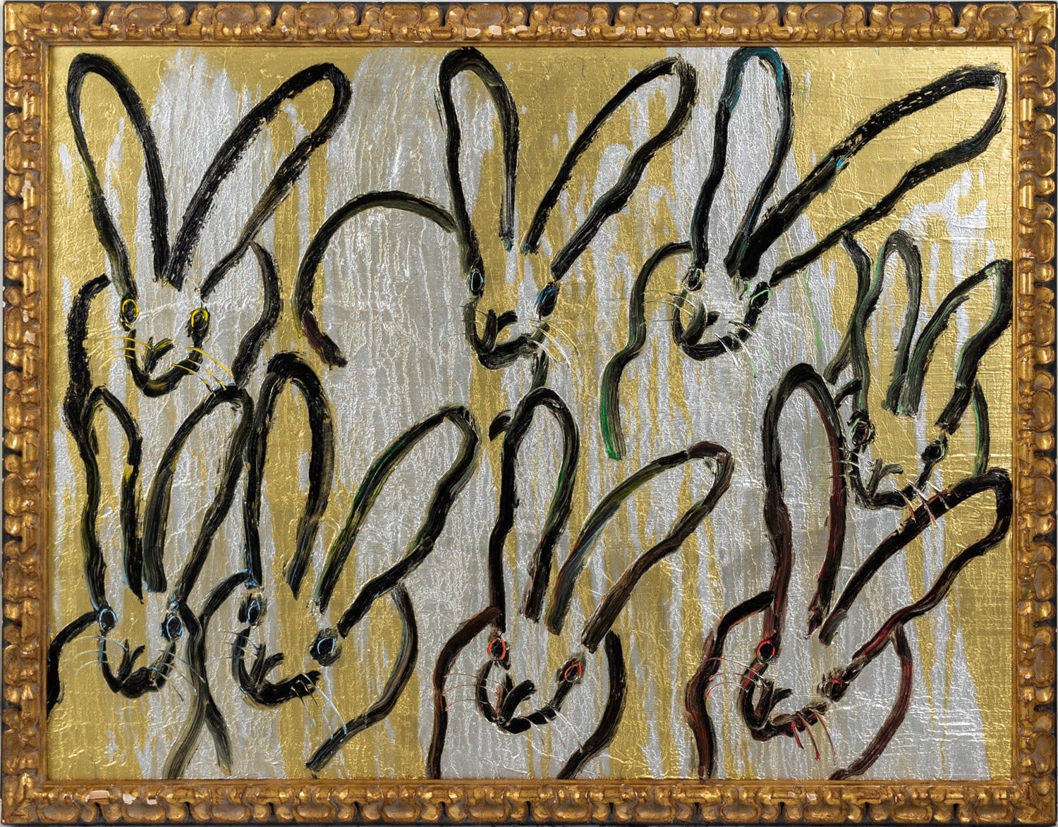 Hunt Slonem, "Golden Hutch 8", 2021