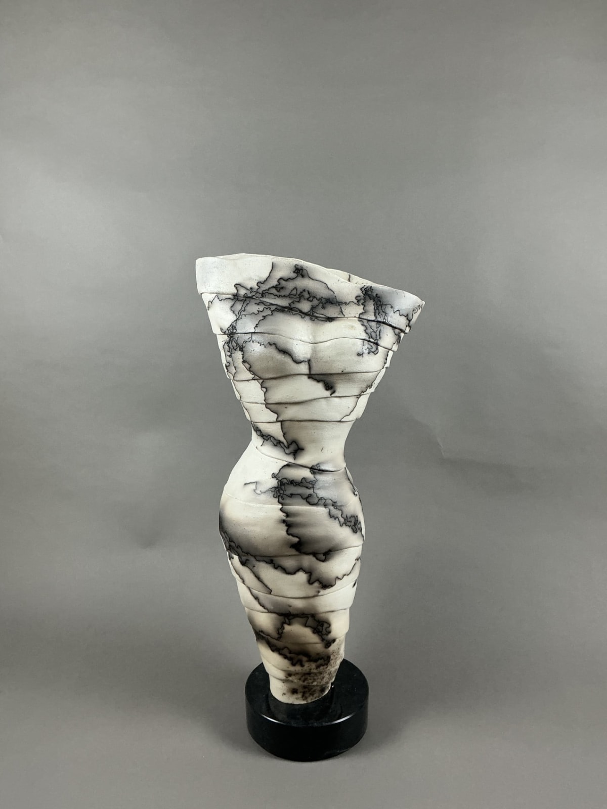 Estella Fransbergen, "Horse Hair Finish Clay Torso: Black Base", 2025