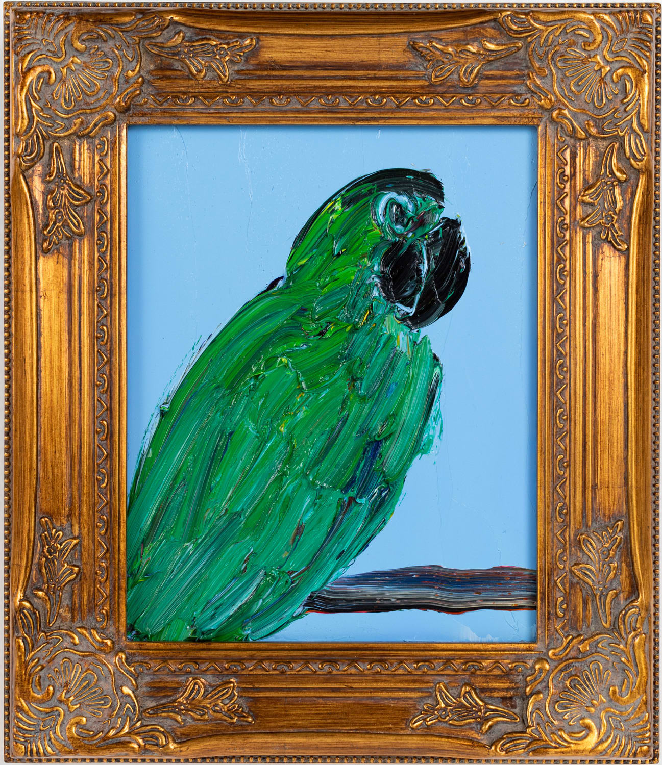 Hunt Slonem, "Amazon Blue", 2021