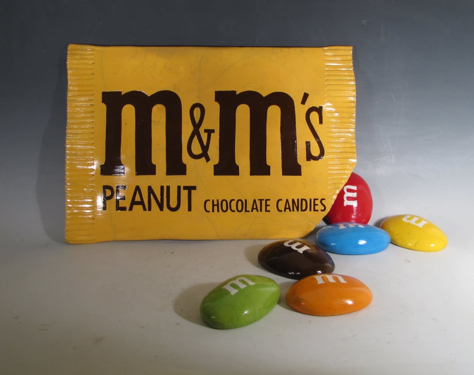 Karen Shapiro, "Peanut M&M Bag w/ Candies", 2025