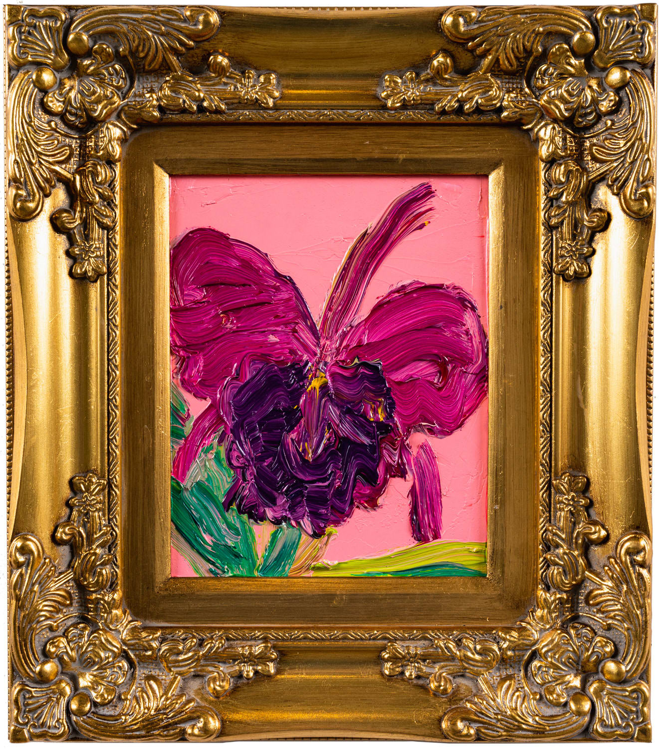 Hunt Slonem, "Purple Catelaya", 2023