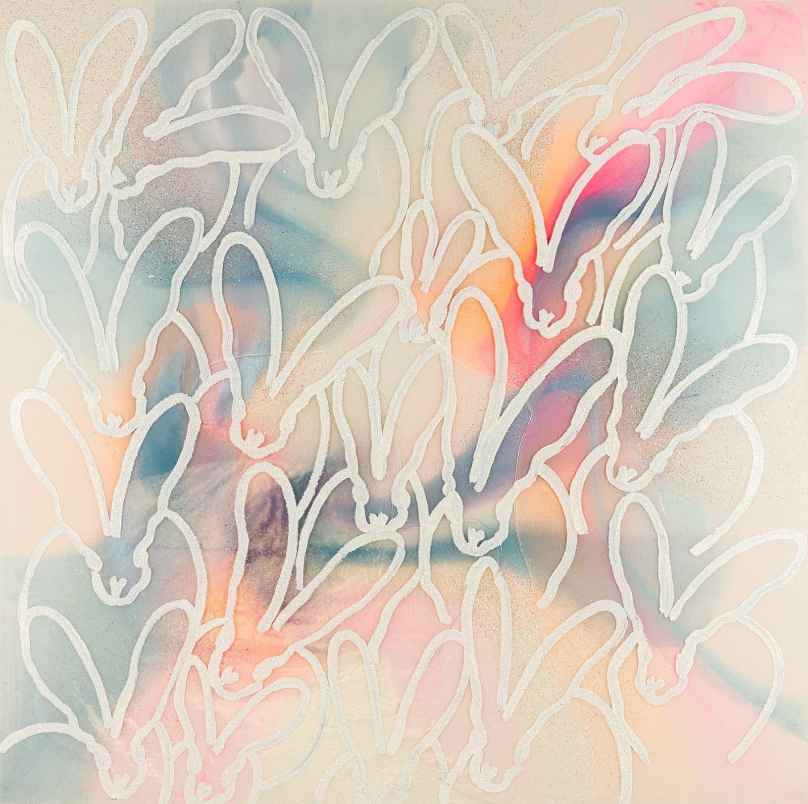 Hunt Slonem, "Glisten Glide", 2023