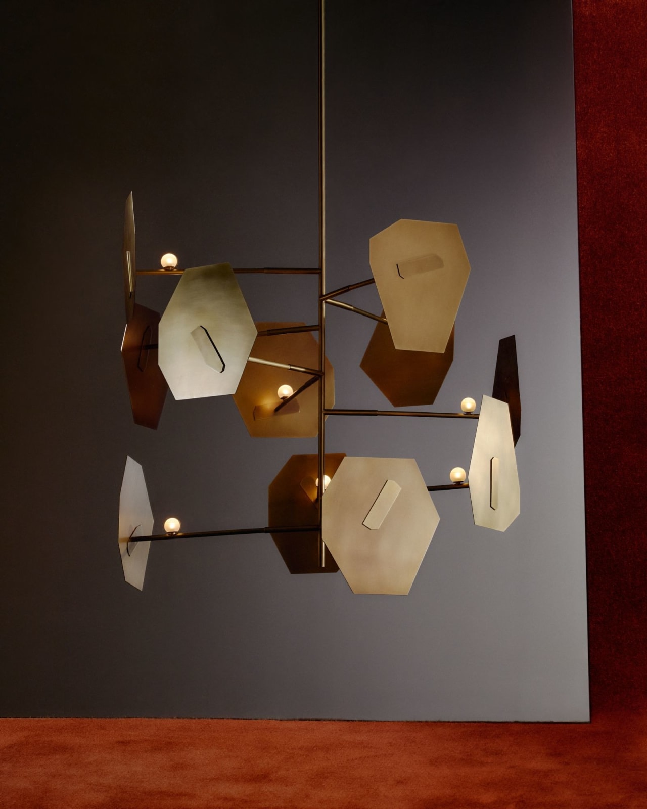 Volker Haug Studio, Index 11 Brass Chandelier
