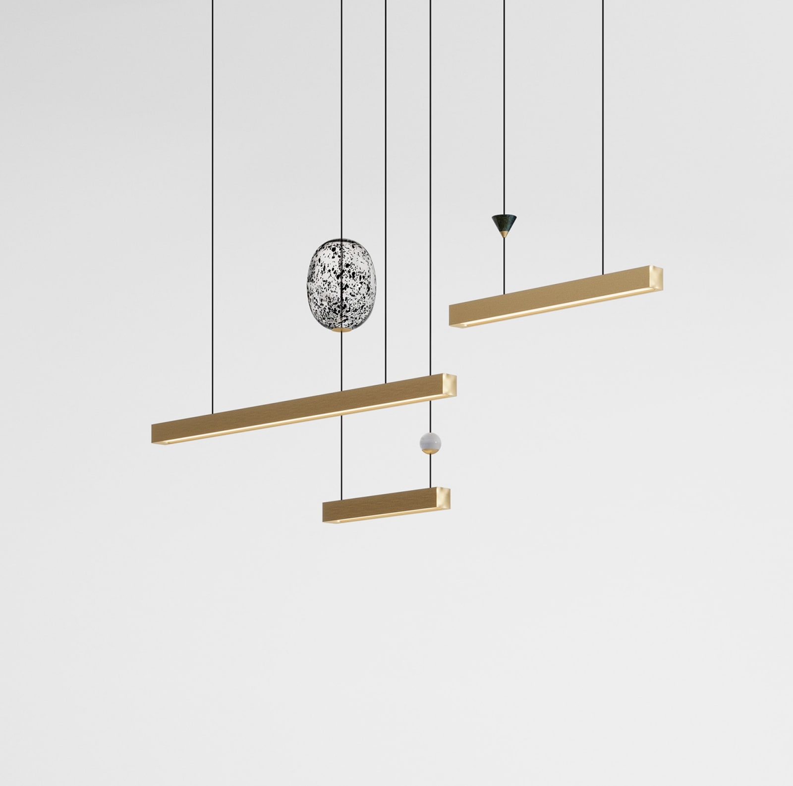 Giopato & Coombes, Milky Way Chandelier Horizontal Elements Medium