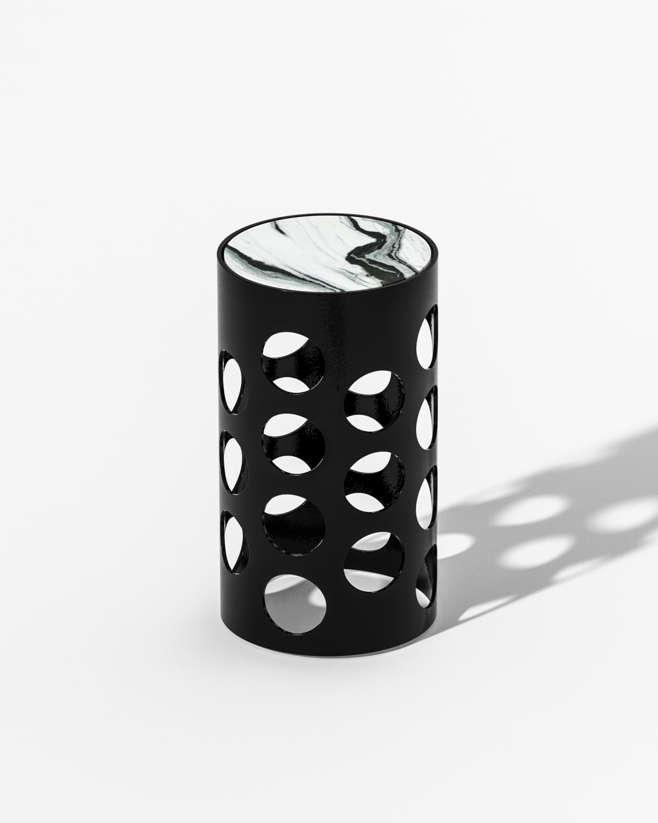 Editions 8888, Black Metal Accent Table