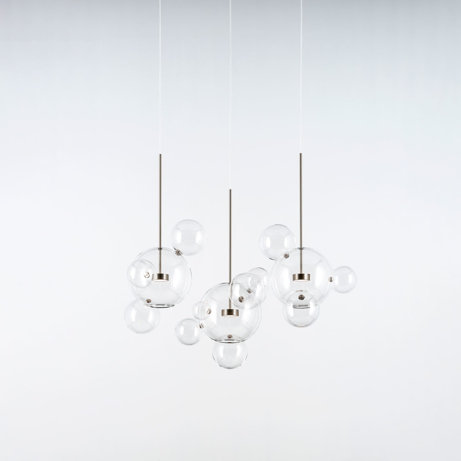 Giopato & Coombes, Bolle Linear Chandelier 14 Bubbles