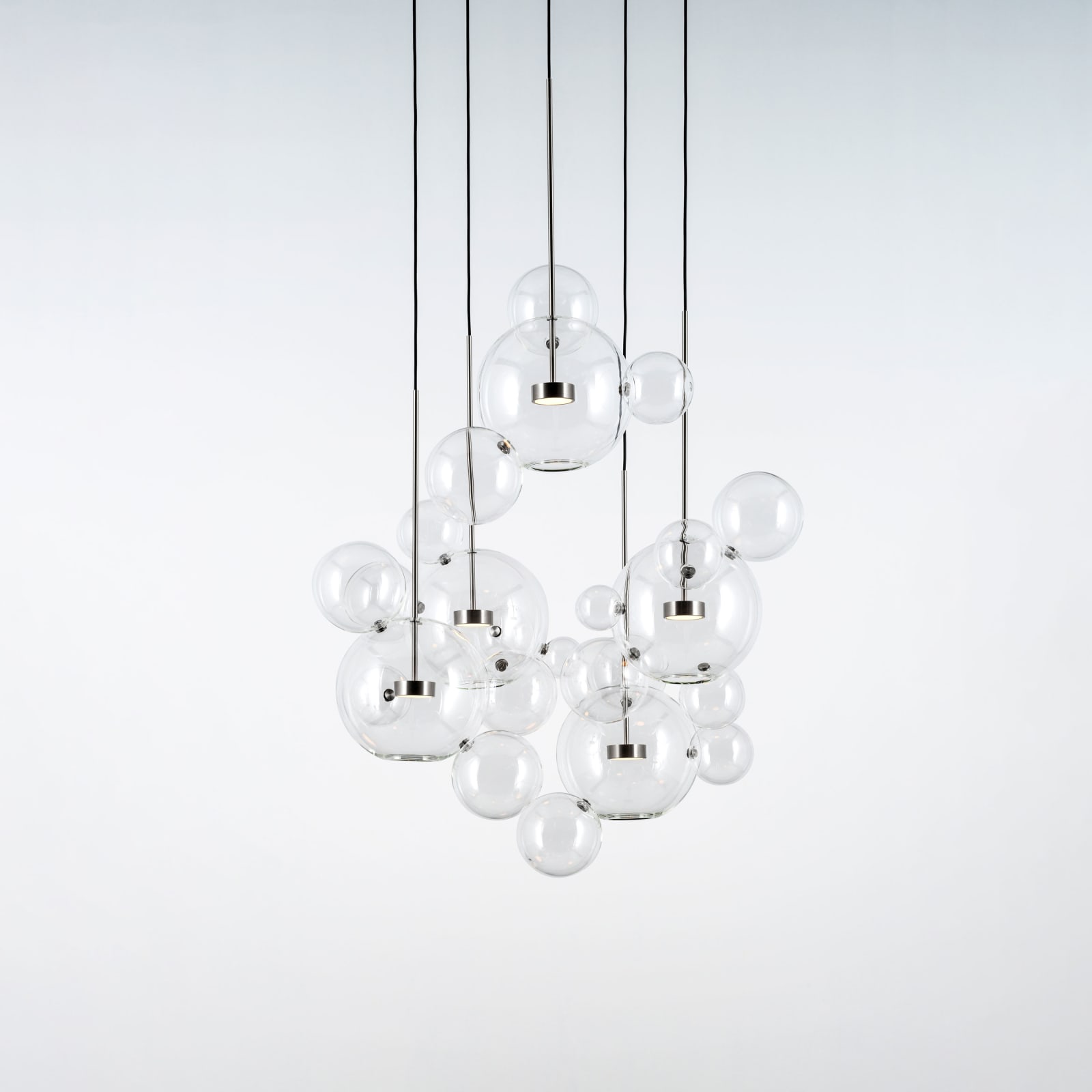 Giopato & Coombes, Bolle Circular Chandelier 24 Bubbles
