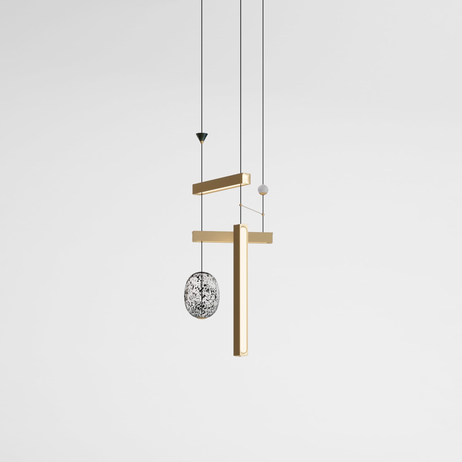 Giopato & Coombes, Milky Way Chandelier Vertical Elements Medium