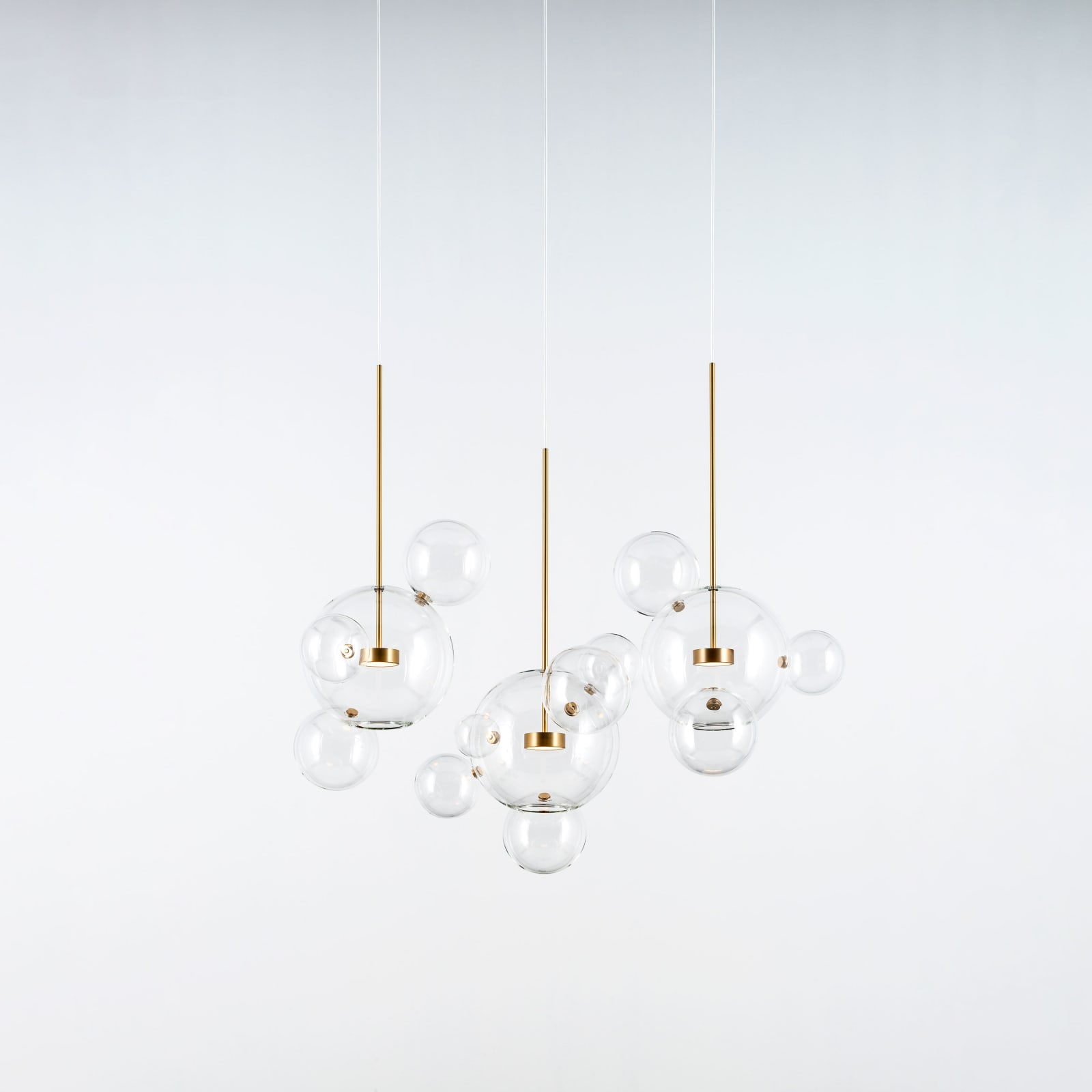 Giopato & Coombes, Bolle Linear Chandelier 14 Bubbles
