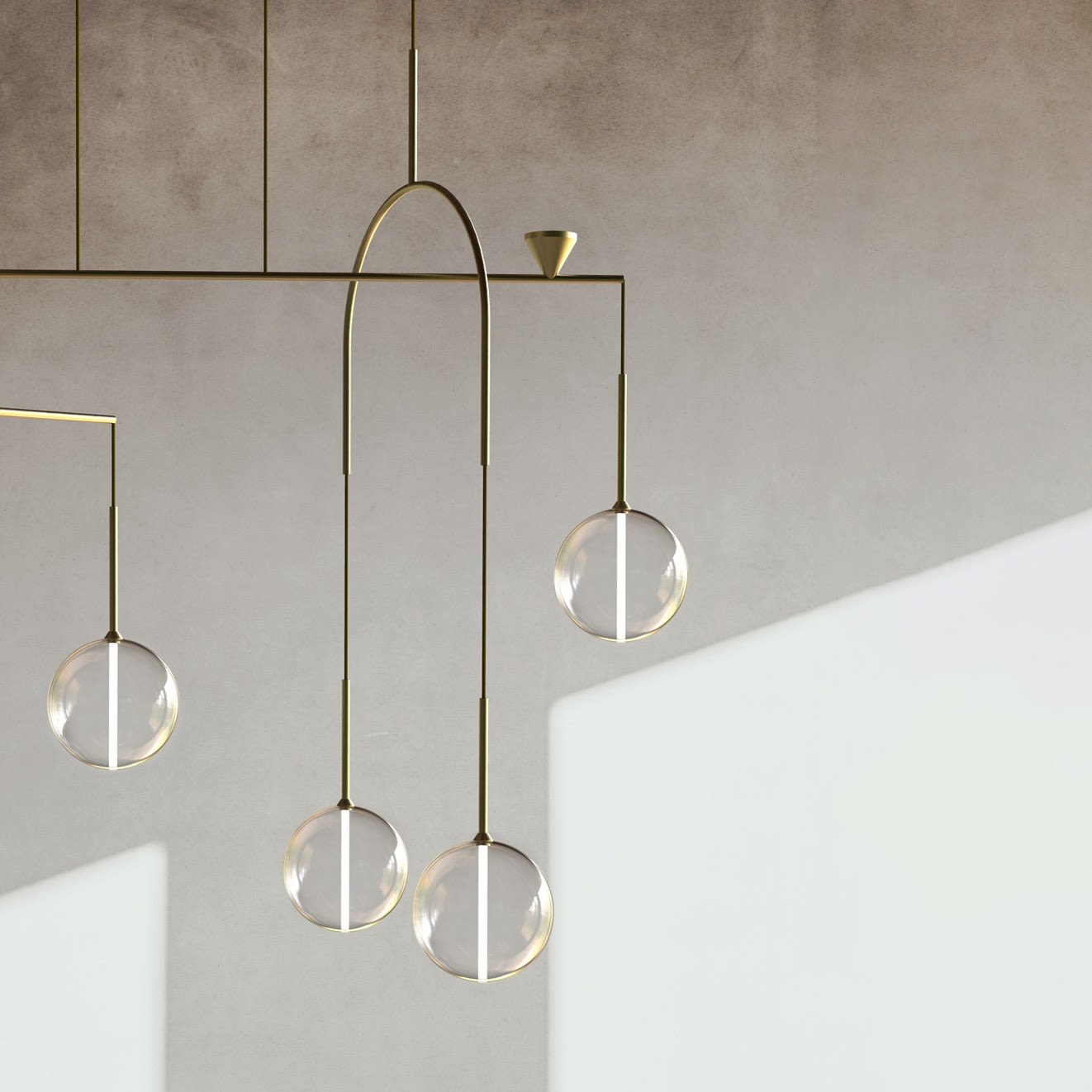 Giopato & Coombes, Dewdrops Chandelier Linear 07