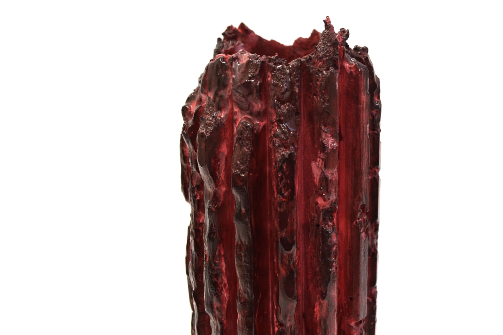 Lenny Stöpp, Cornice Vessel - Thin, Tall, Burgundy 16X