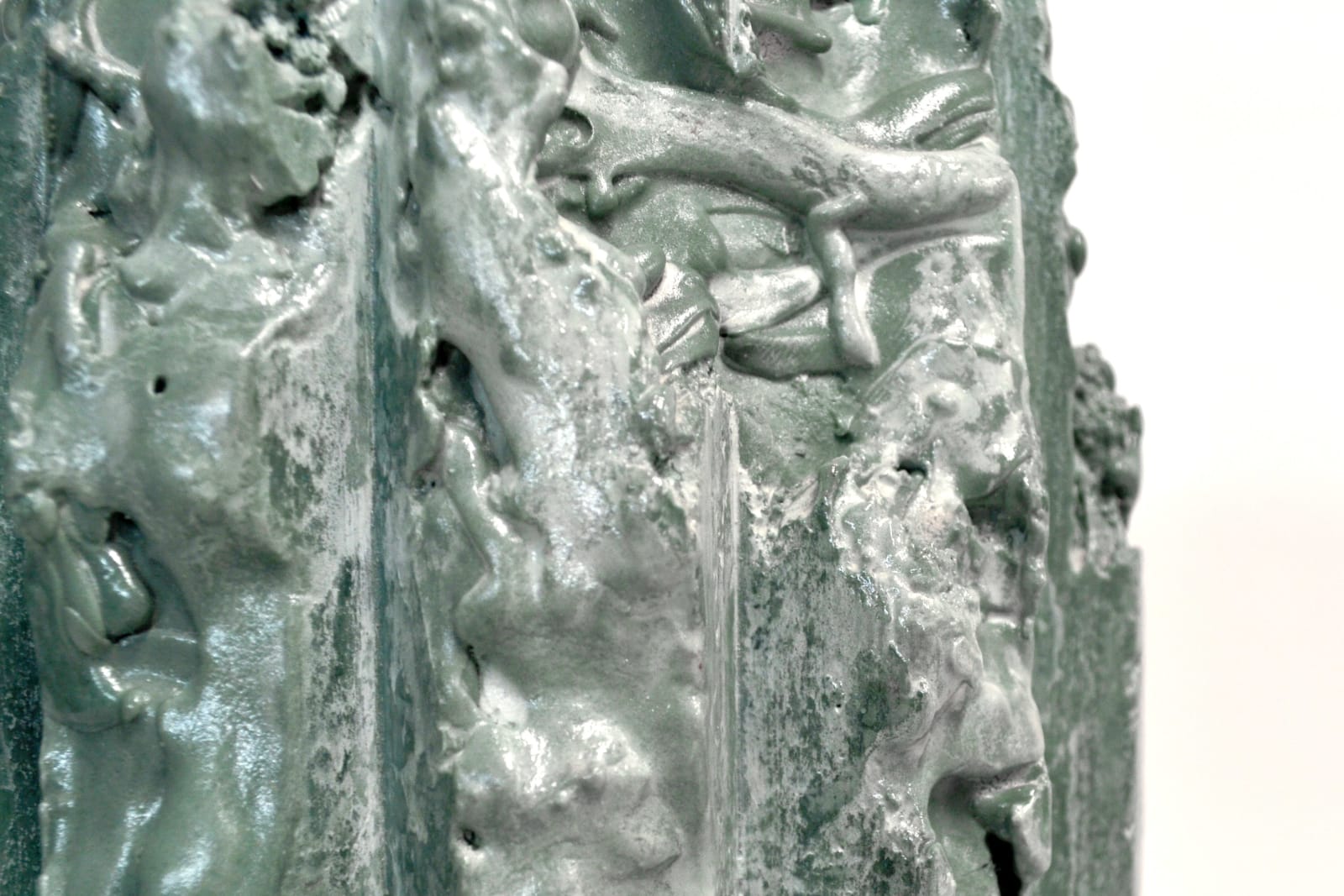 Lenny Stöpp, Cornice Vessel - Sturdy, Tall Gray Mint 12X