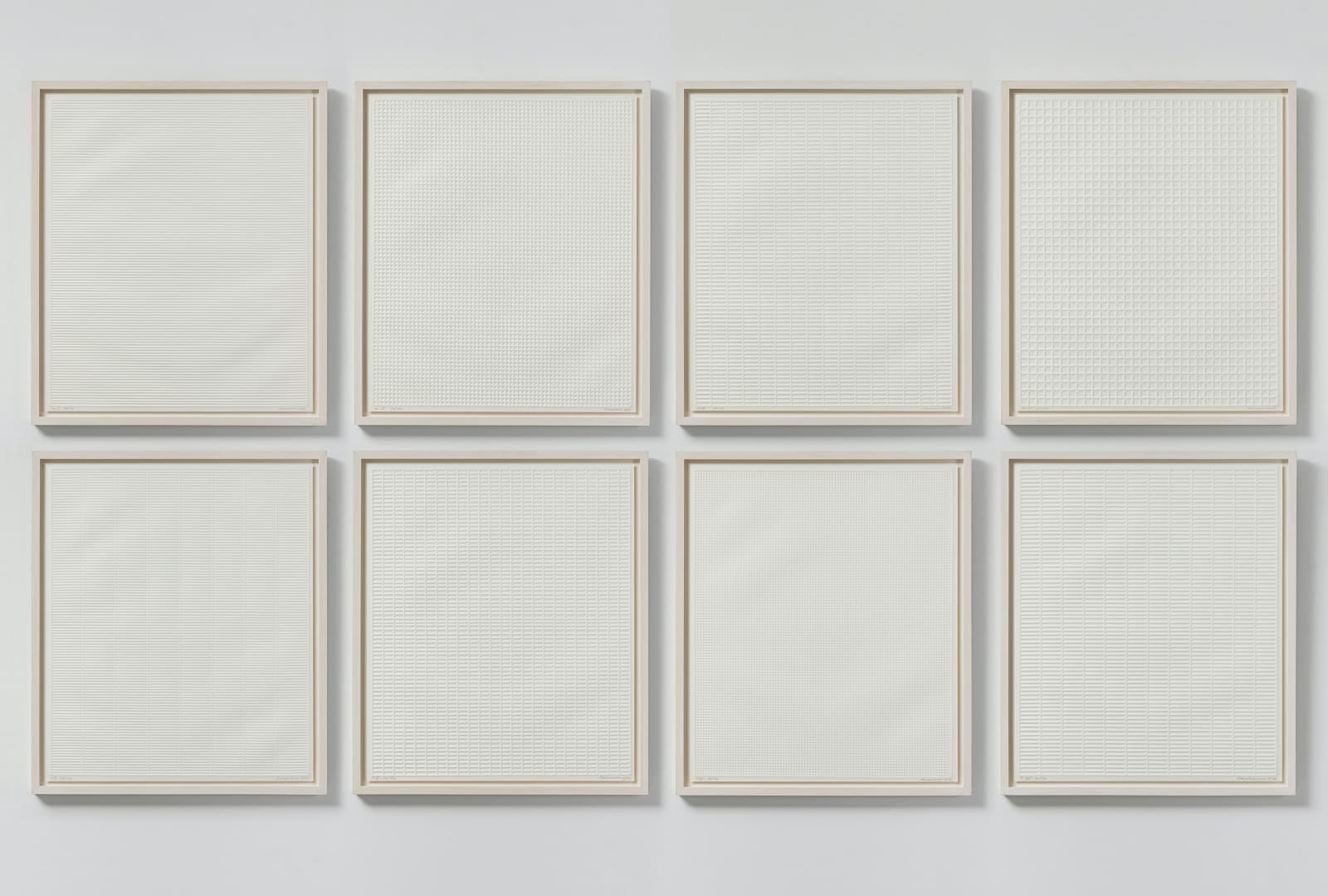 Jan Schoonhoven, Geprägte Strukturen (M I-VIII), 1972