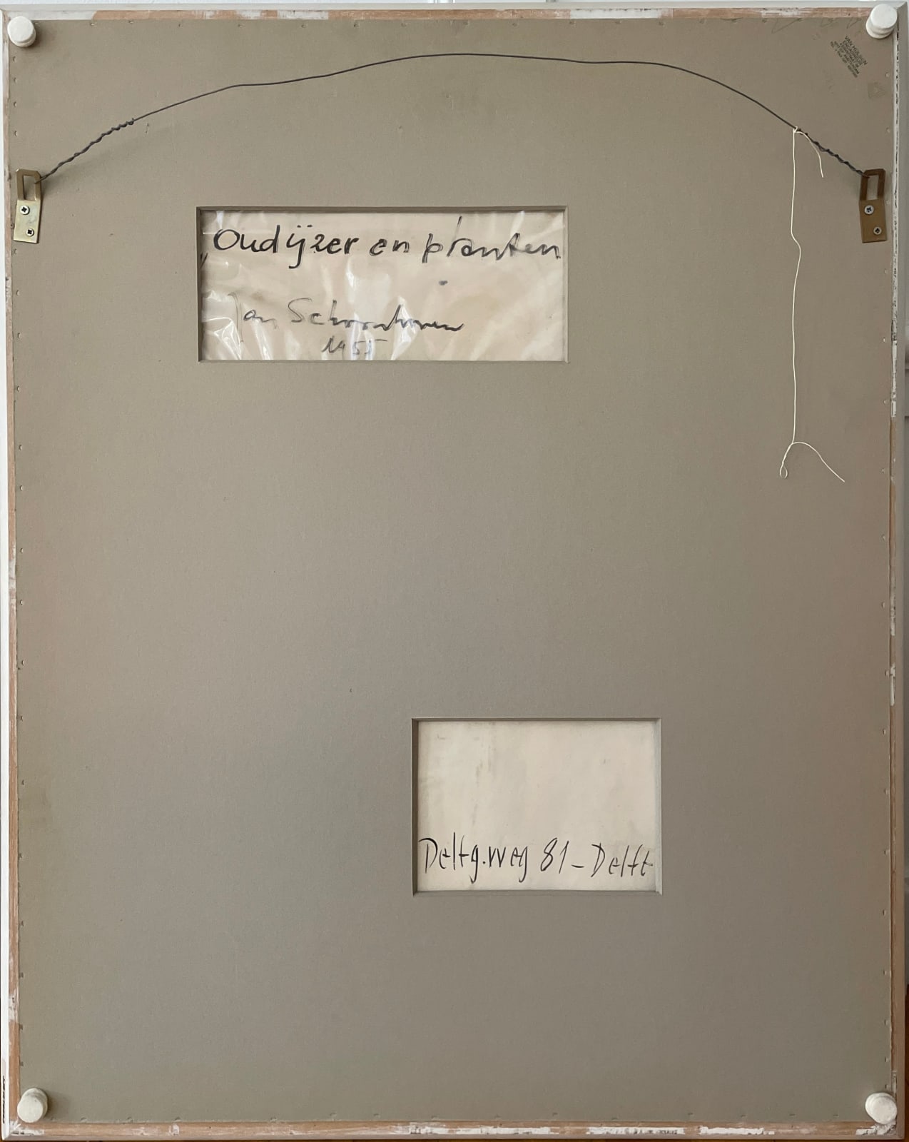 Jan Schoonhoven, Oud ijzer en planten, 1955