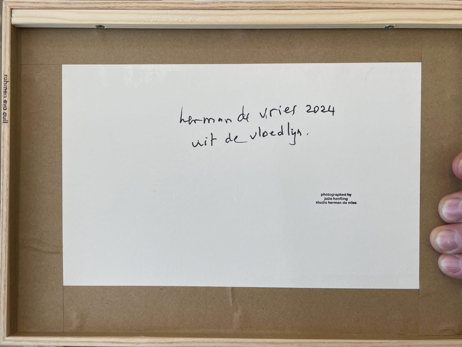 herman de vries, uit de vloedlijn, 2024