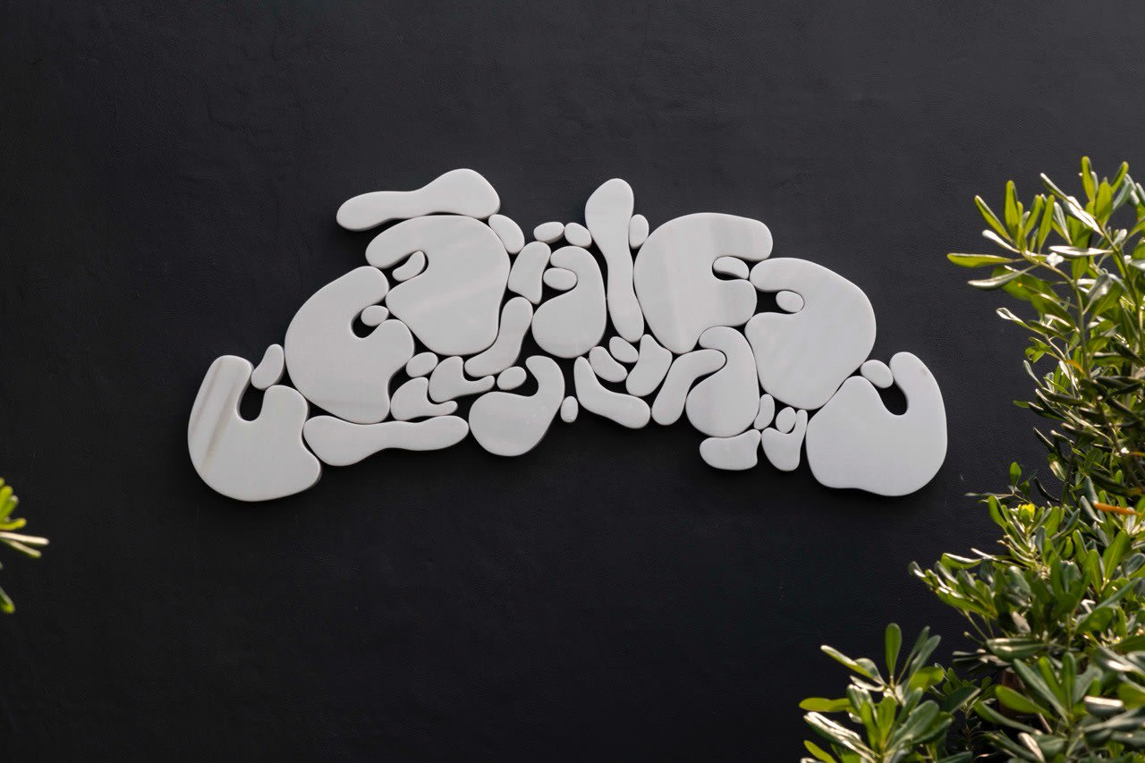Mithat Şen, Marble relief from the series "İstif", 2022