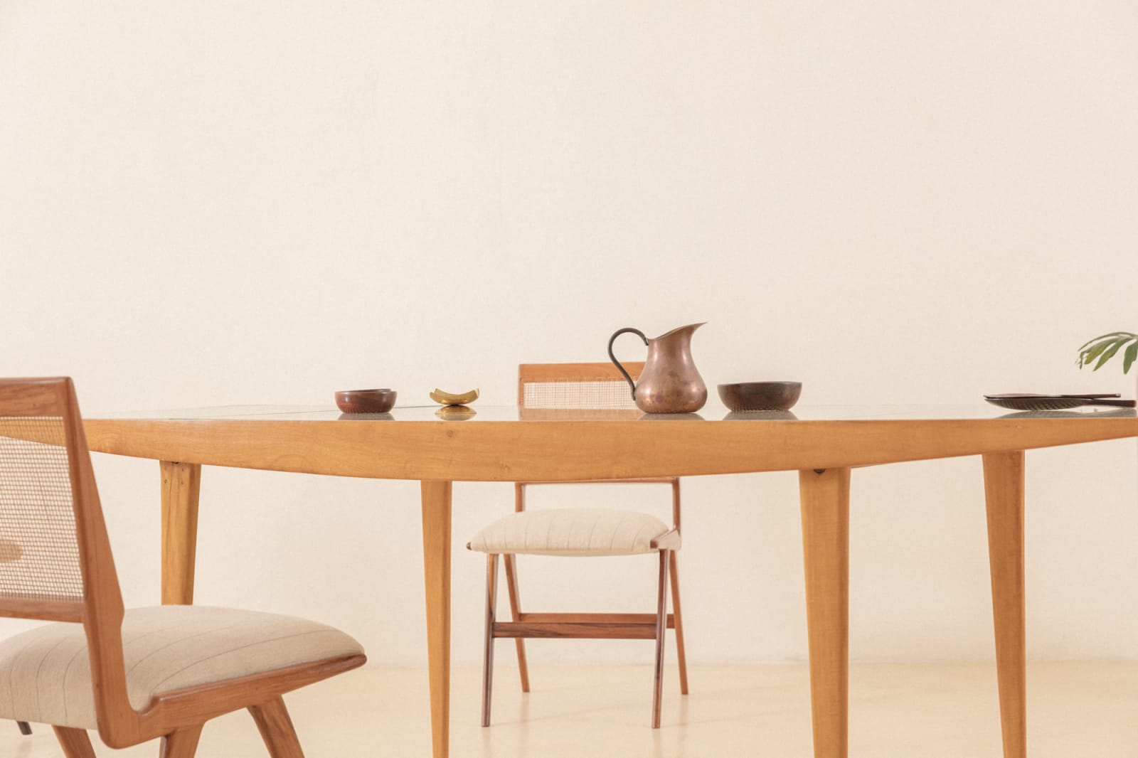 Carlo Hauner and Martin Eisler, Dining Table with Cane Top, 1950s