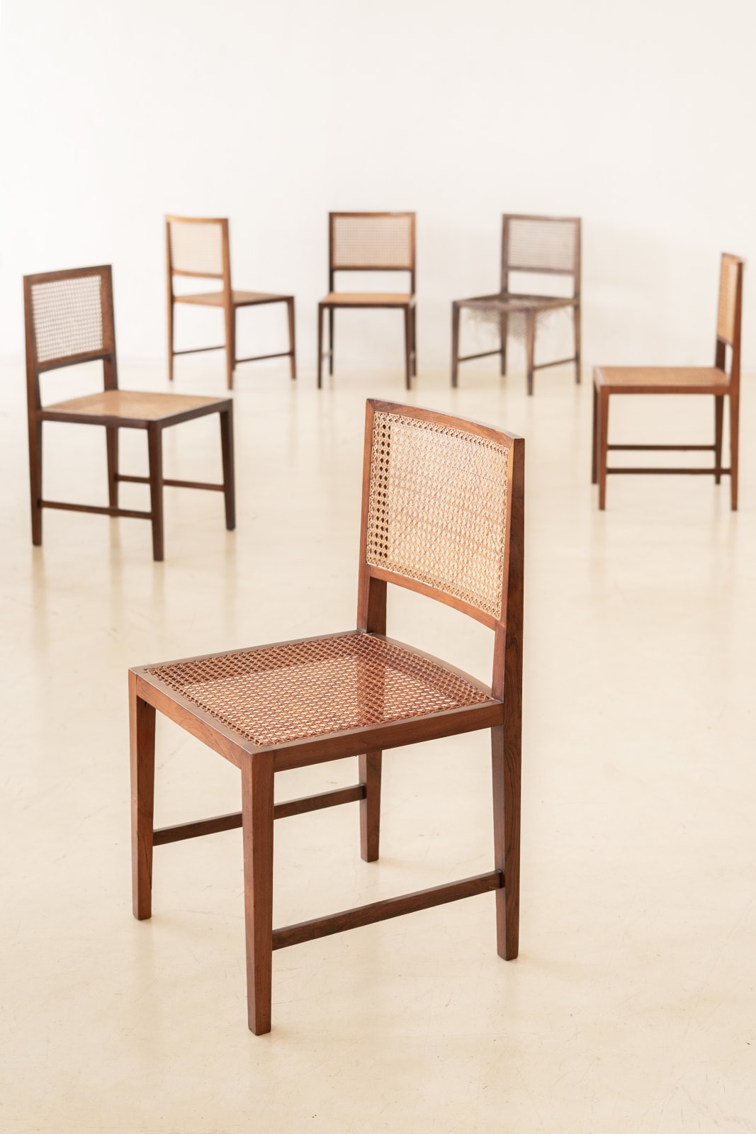 M.L. Magalhães, Cane Chairs (8 units), 1960s