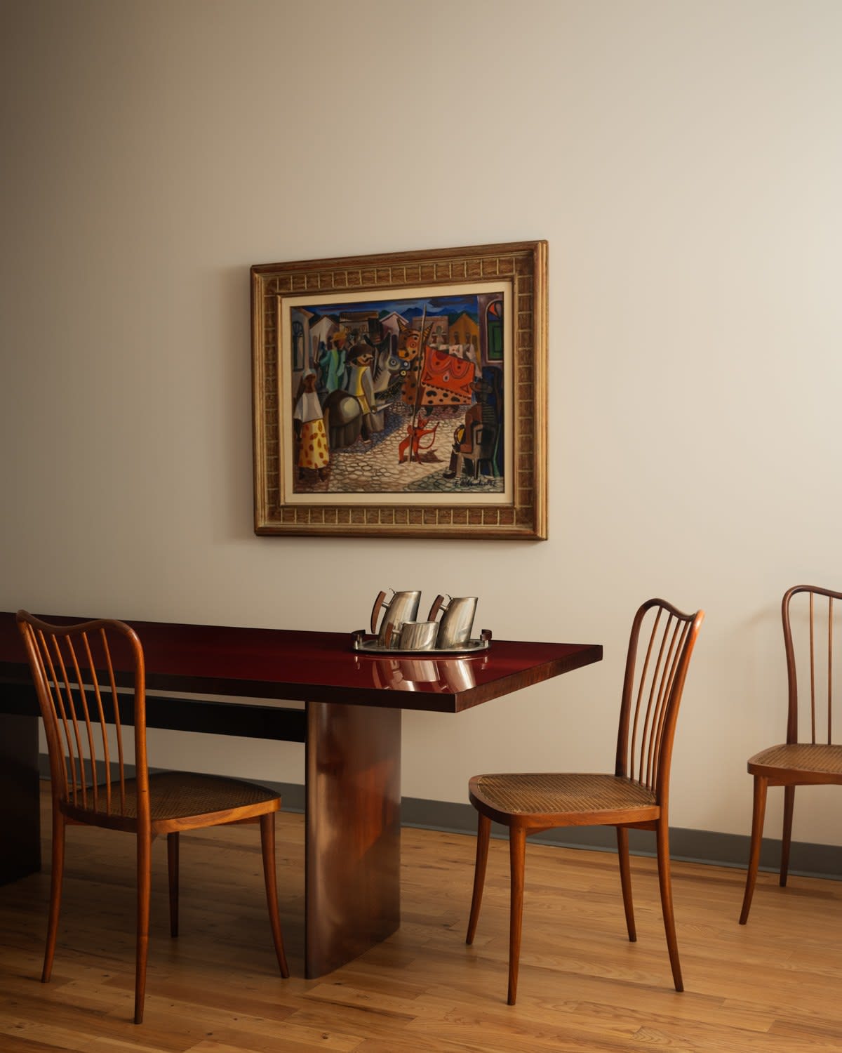 Joaquim Tenreiro, Dining Chairs with Sticks Backs (8 units), 1948