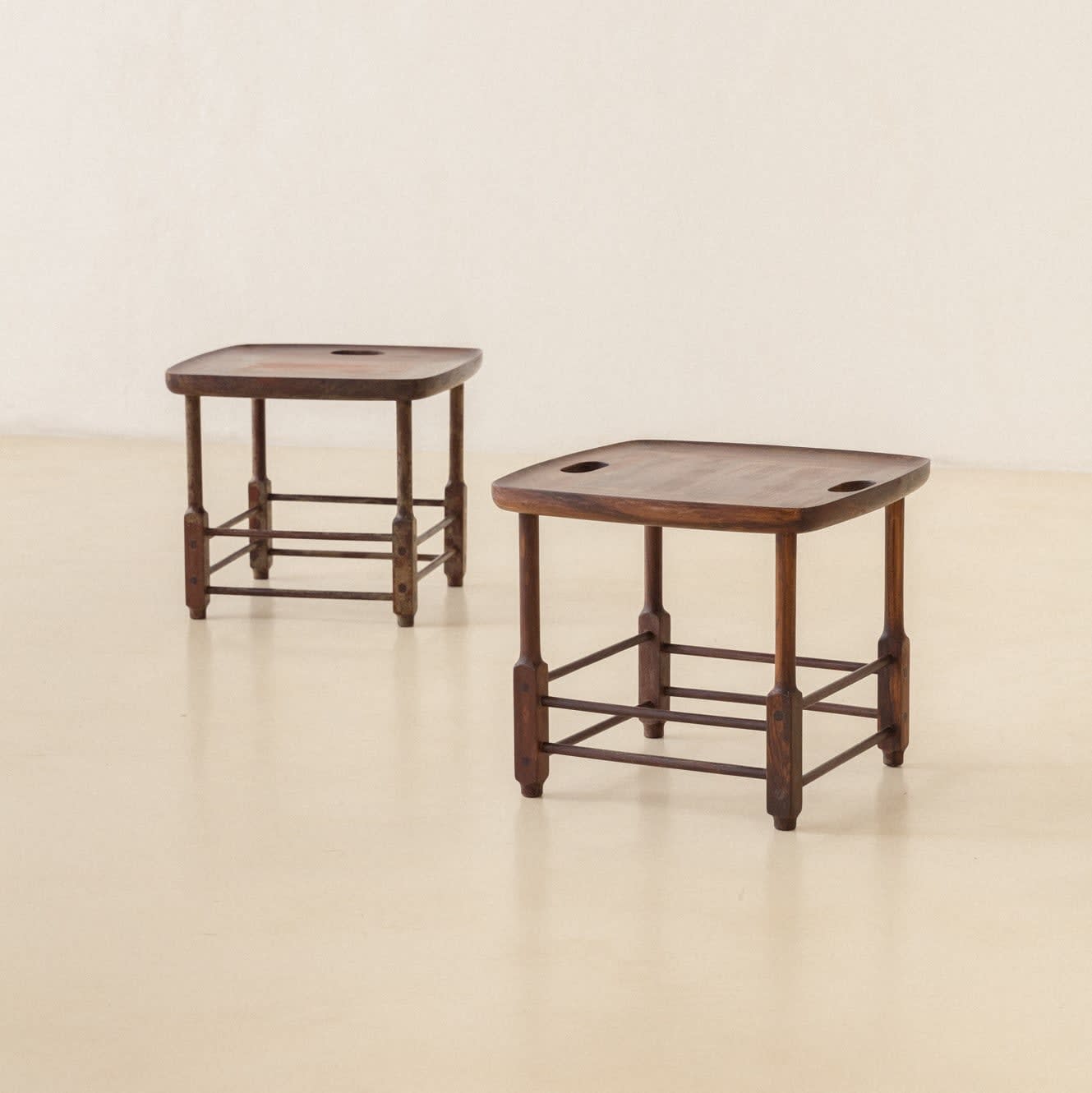 Sergio Rodrigues, Magrini Stool (2 units), 1950s