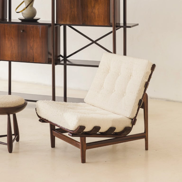Móveis de Madeira Pailar, Slatted armchairs (1 unit), 1950s