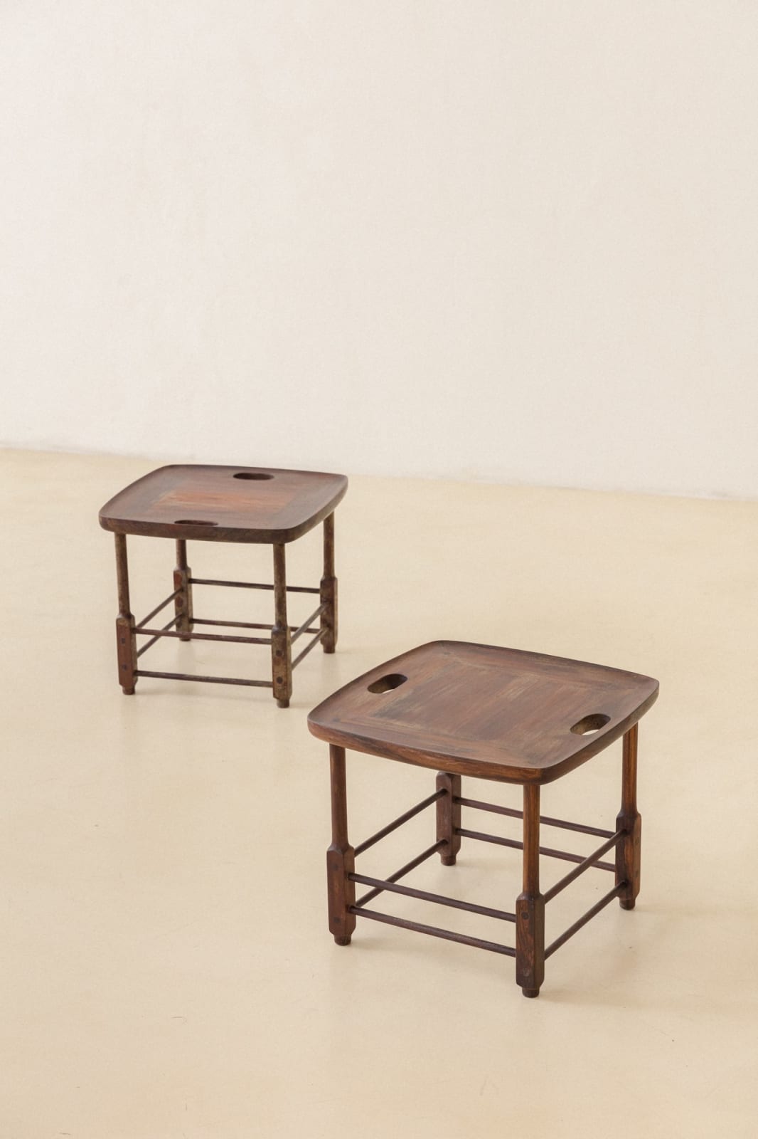 Sergio Rodrigues, Magrini Stool (2 units), 1950s