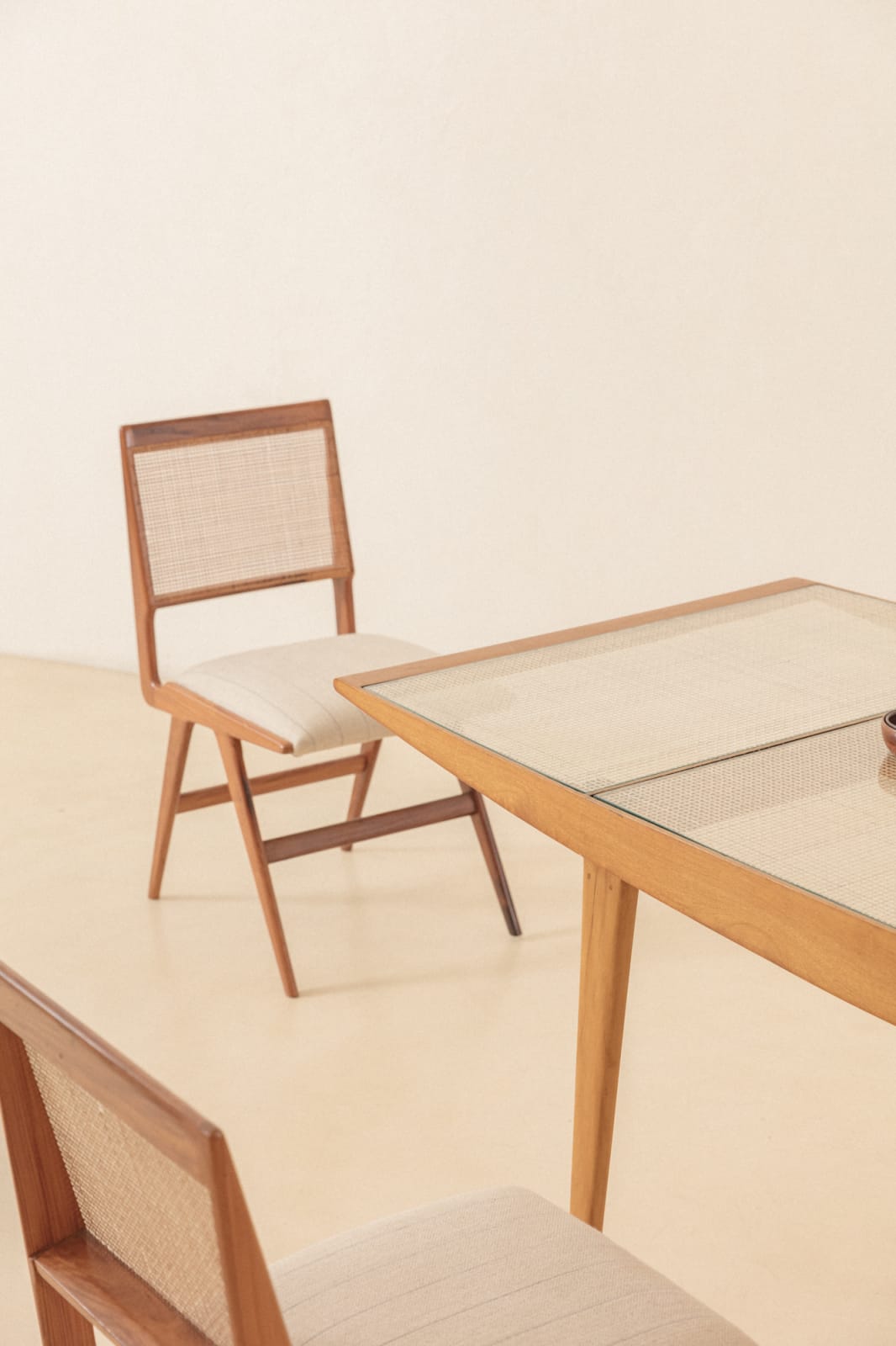 Carlo Hauner and Martin Eisler, Dining Table with Cane Top, 1950s