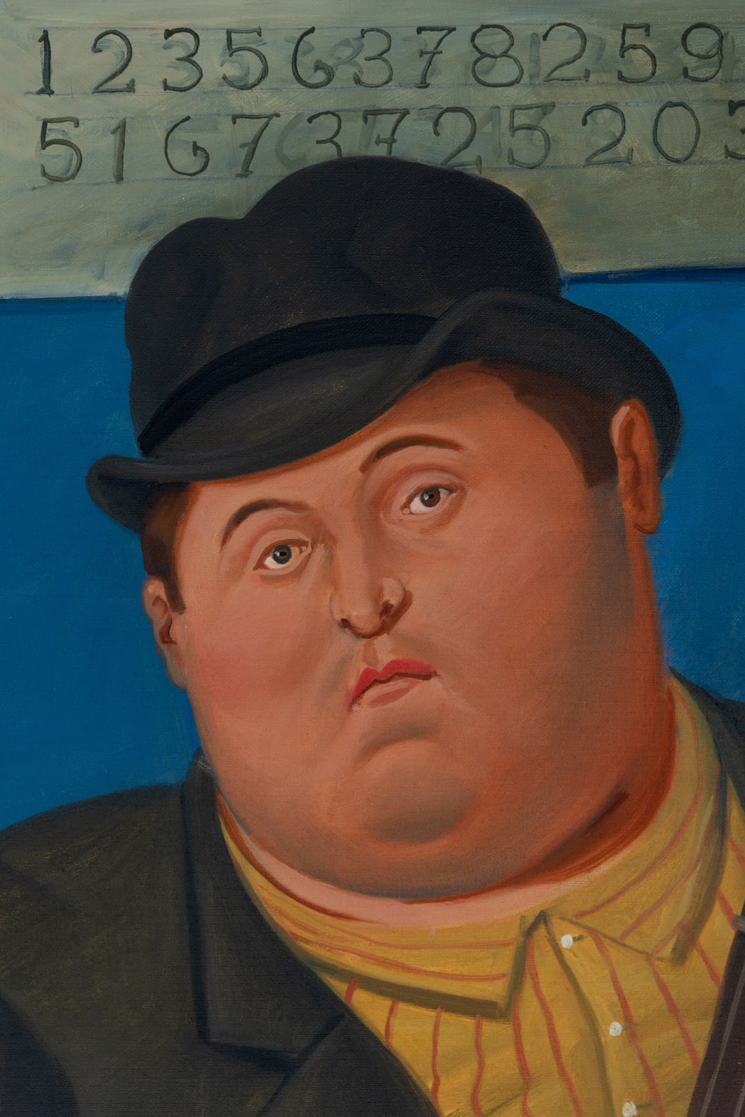 Fernando Botero, Man playing Contrabass, 1999
