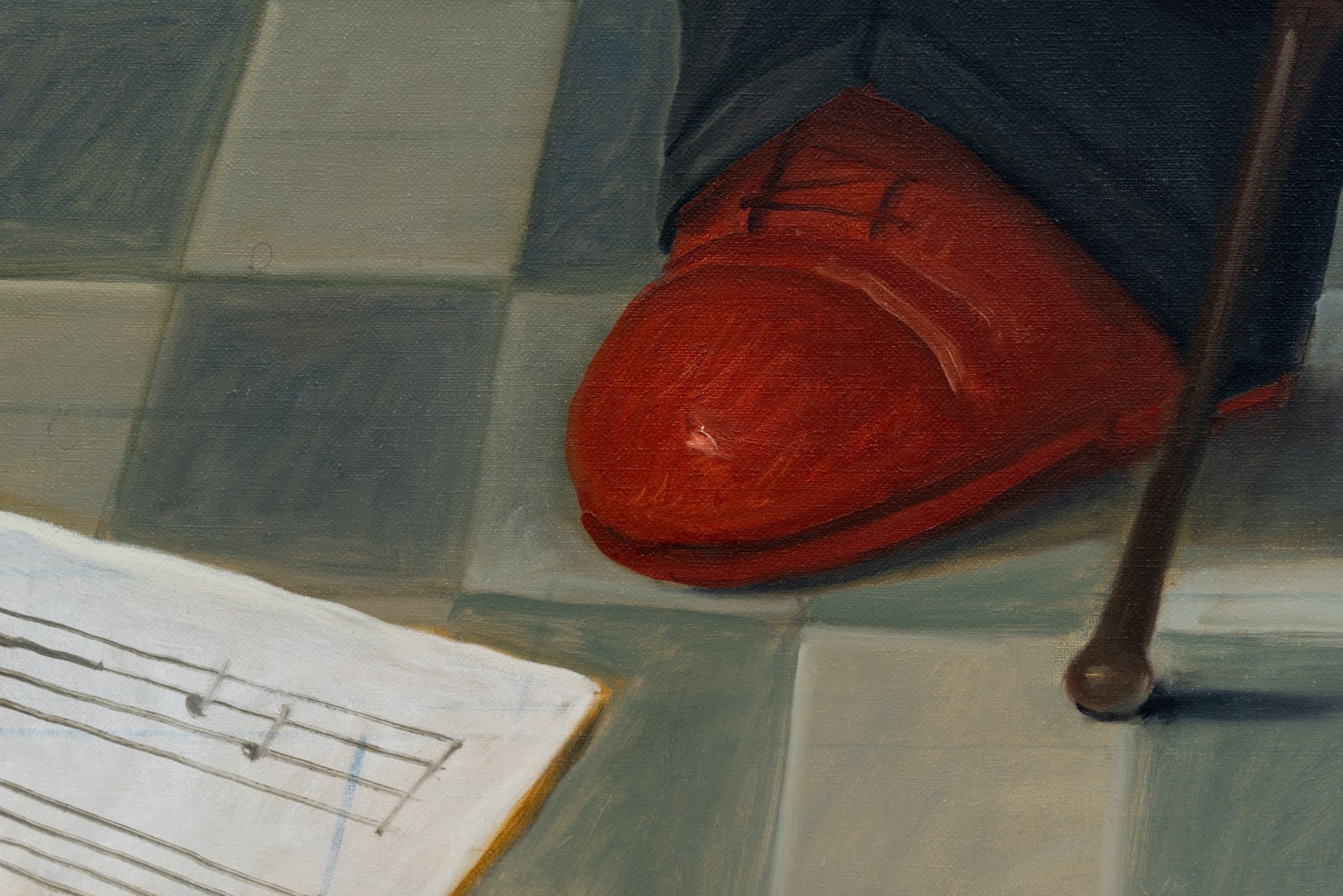 Fernando Botero, Man playing Contrabass, 1999