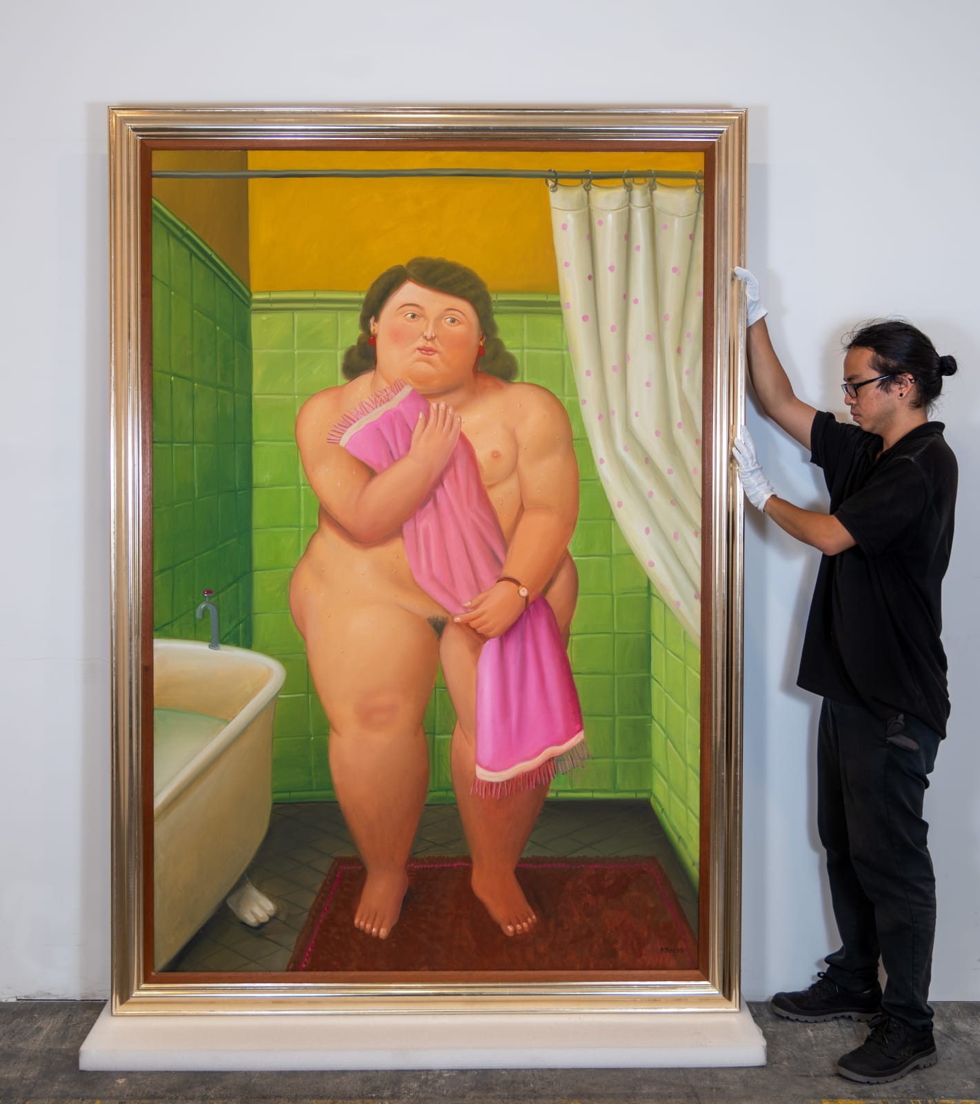 Fernando Botero, Woman in the Bathroom, 2002