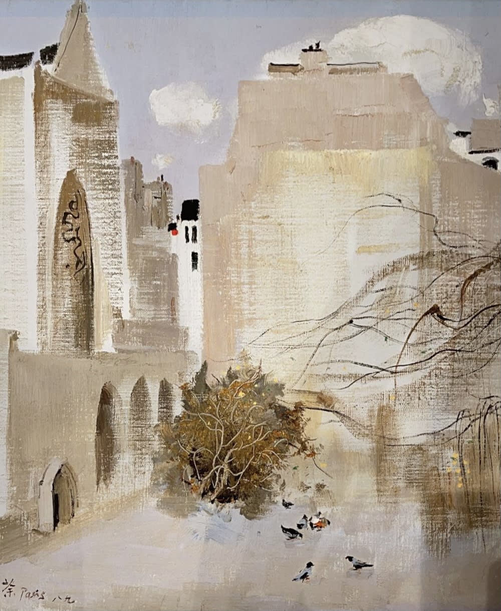 Wu Guanzhong 吳冠中, Doves 鴿, 1989