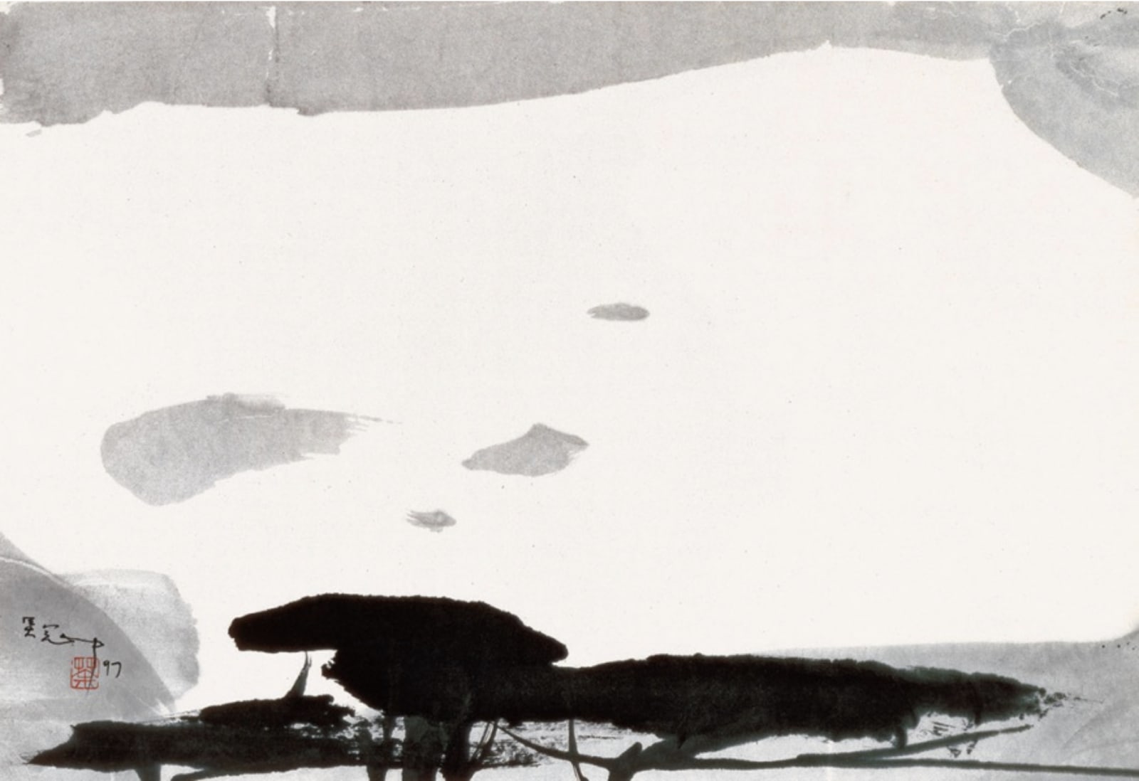 Wu Guanzhong 吳冠中, Snowcapped Mountains 雪山, 1997