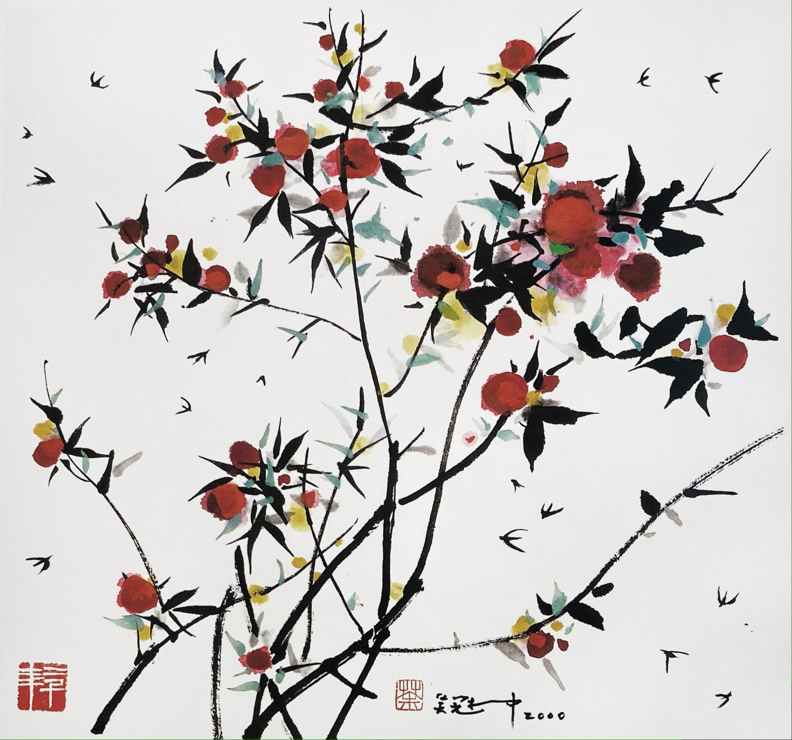 Wu Guanzhong 吳冠中, Wild Fruits 野果, 2000