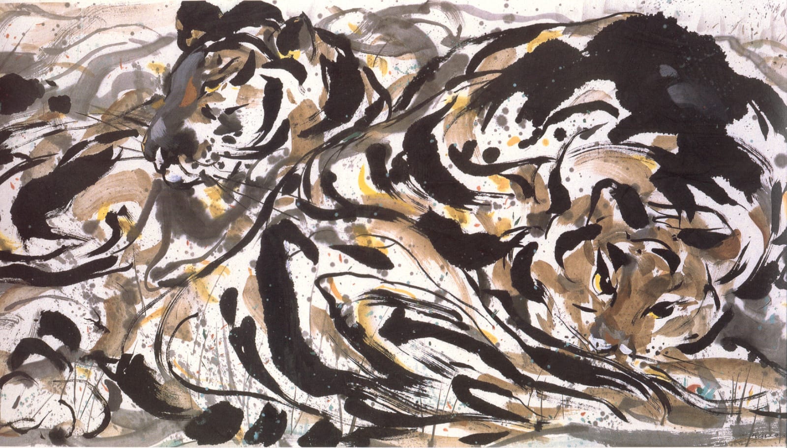 Wu Guanzhong 吳冠中, Tigers 老虎, 1994