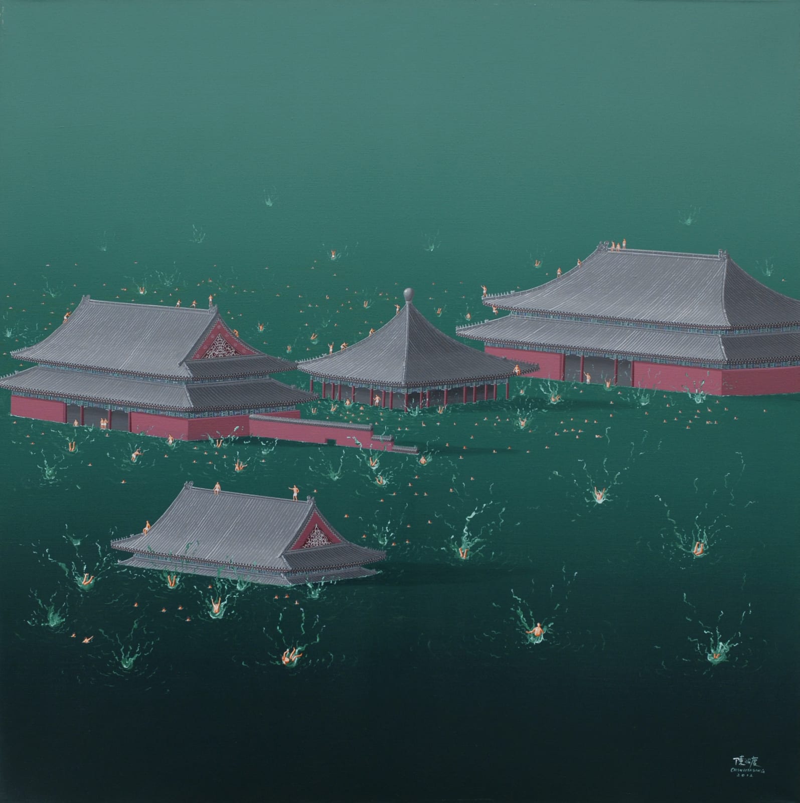 Chen Lianqing 陳聯慶, Splashing About in the Palace II 天朝的水花 二, 2012