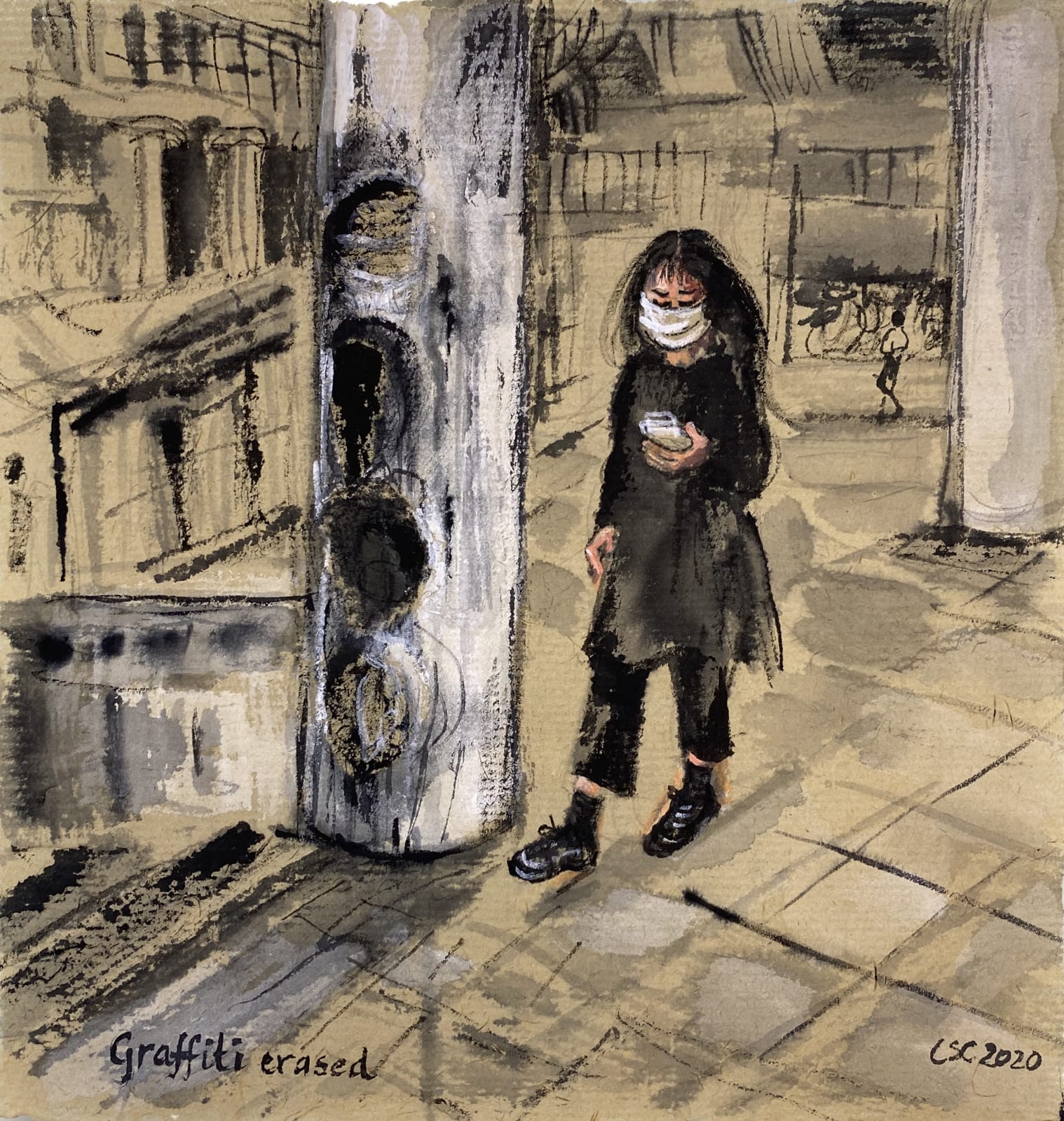 Louise Soloway Chan 陳路思, Graffiti Erased, 2020