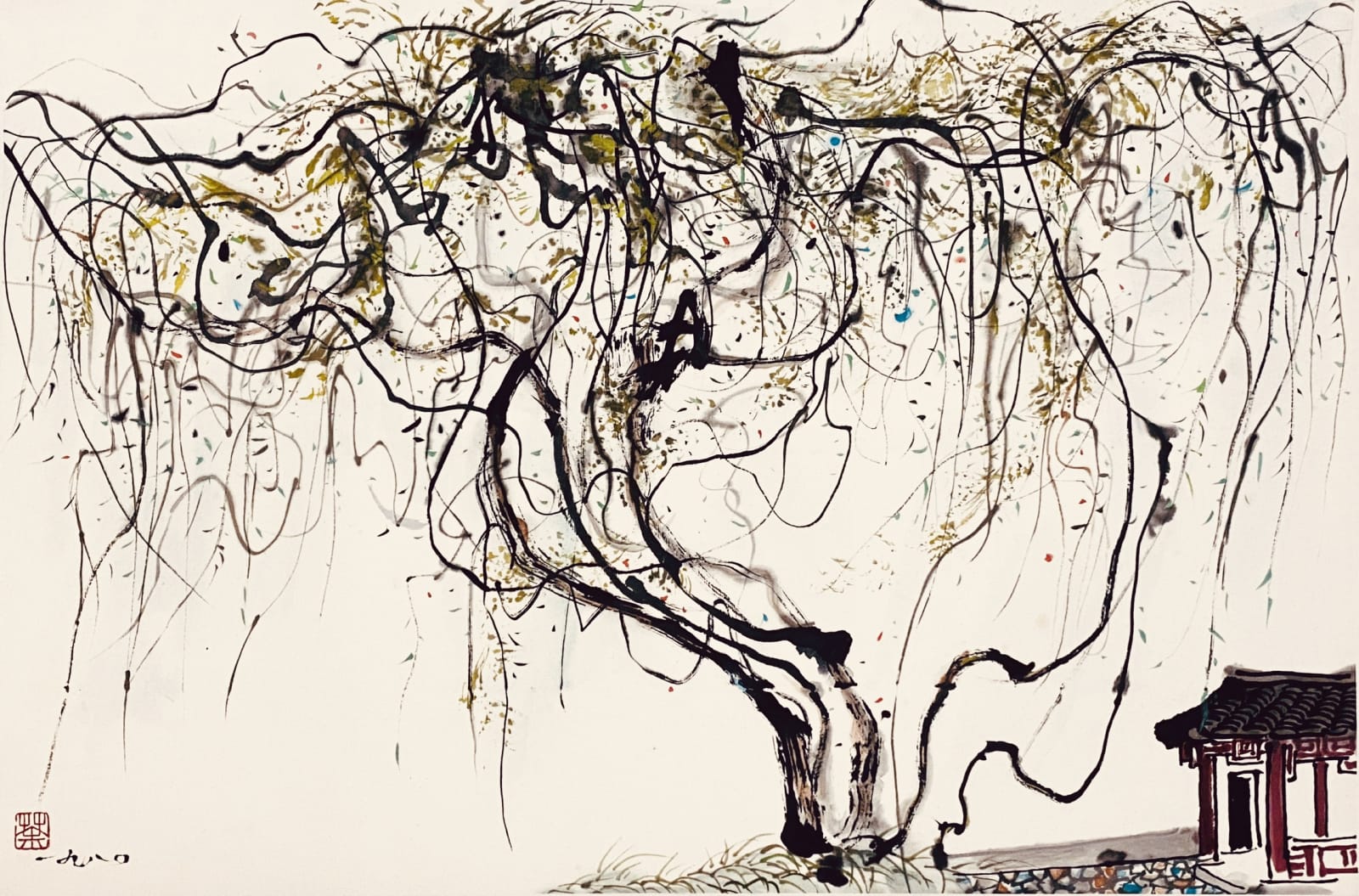 Wu Guanzhong 吳冠中, Wisteria 紫藤, 1980
