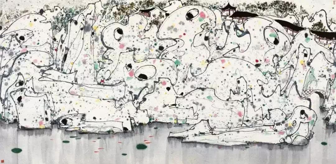 Wu Guanzhong 吳冠中, Lion Woods 獅子林, 1988