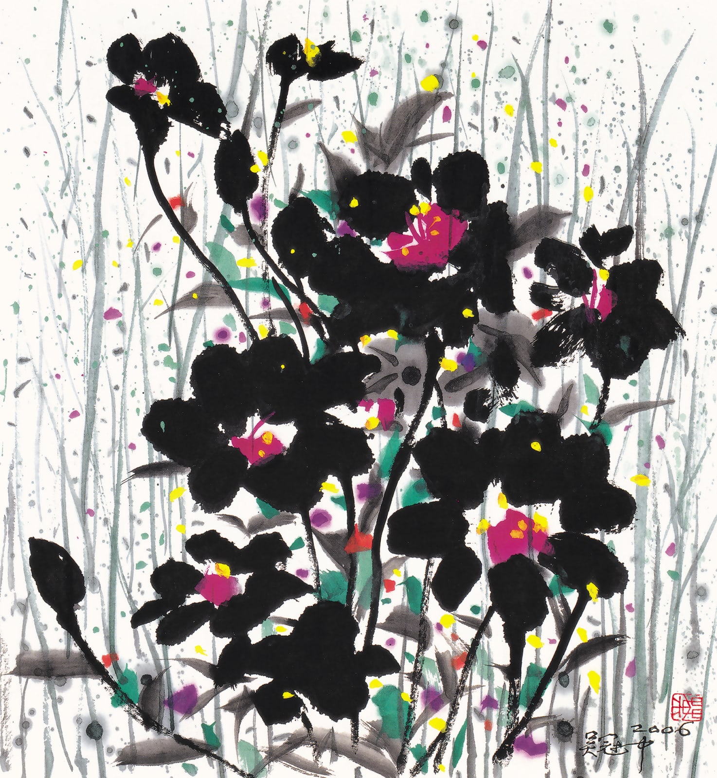 Wu Guanzhong 吳冠中, Flower III 花(之三), 2006
