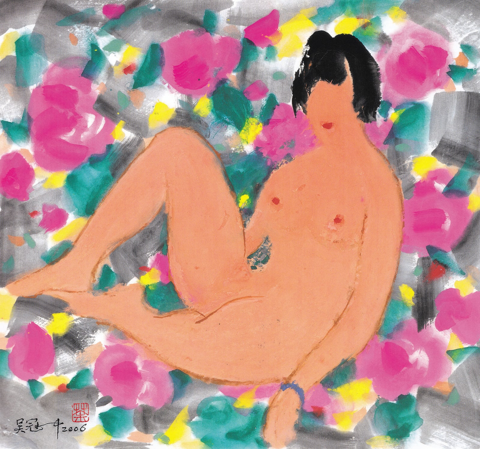 Wu Guanzhong 吳冠中, Flourishing Years (Figure) 華年（人體）, 2006