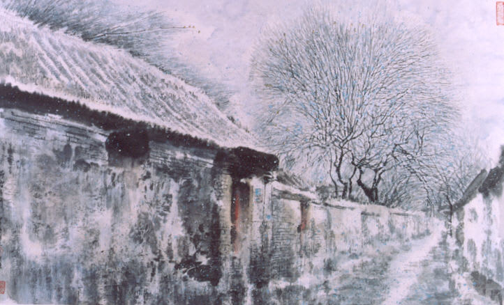 Bian Guoqiang 卞國強, Hutong in the snow