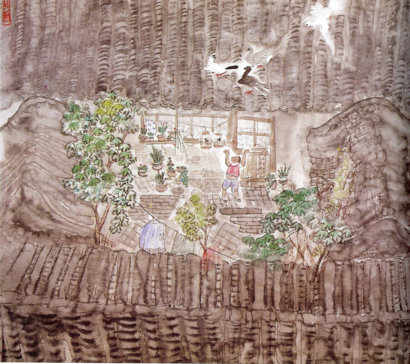 Bian Guoqiang 卞國強, Flying Pigeons
