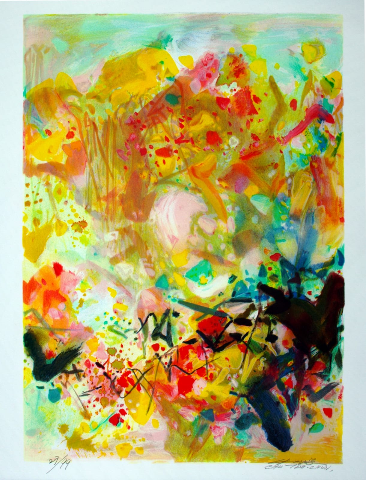 Chu Teh-Chun 朱德群, Encre Orageuse 墨之風暴, 2008
