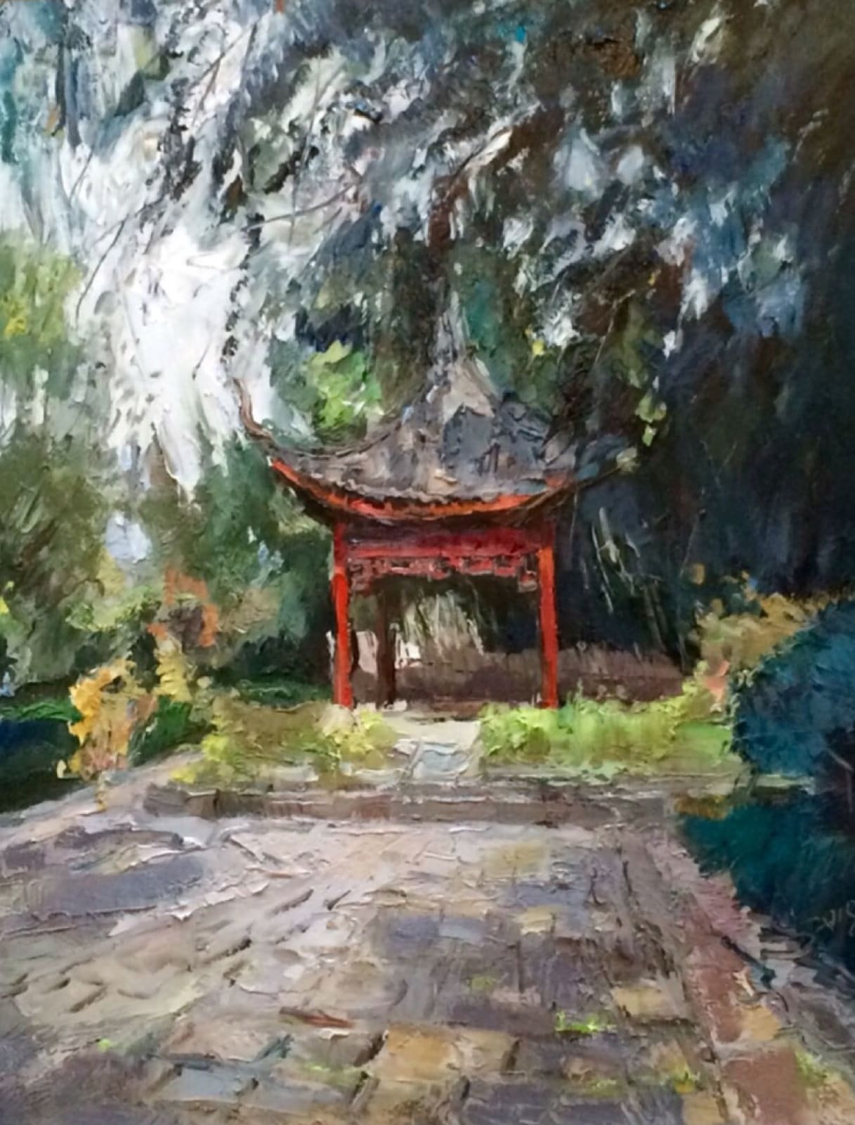 Wu Weixin 吳為心, Red Pavillion 紅亭子, 2015
