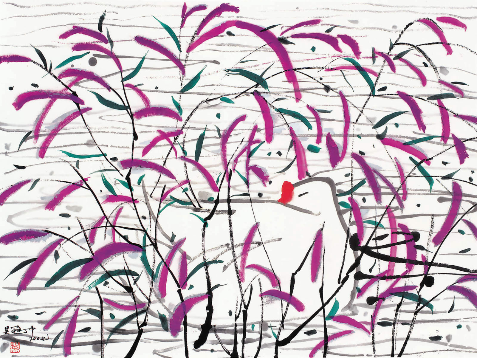 Wu Guanzhong 吳冠中, Sleep 眠, 2007